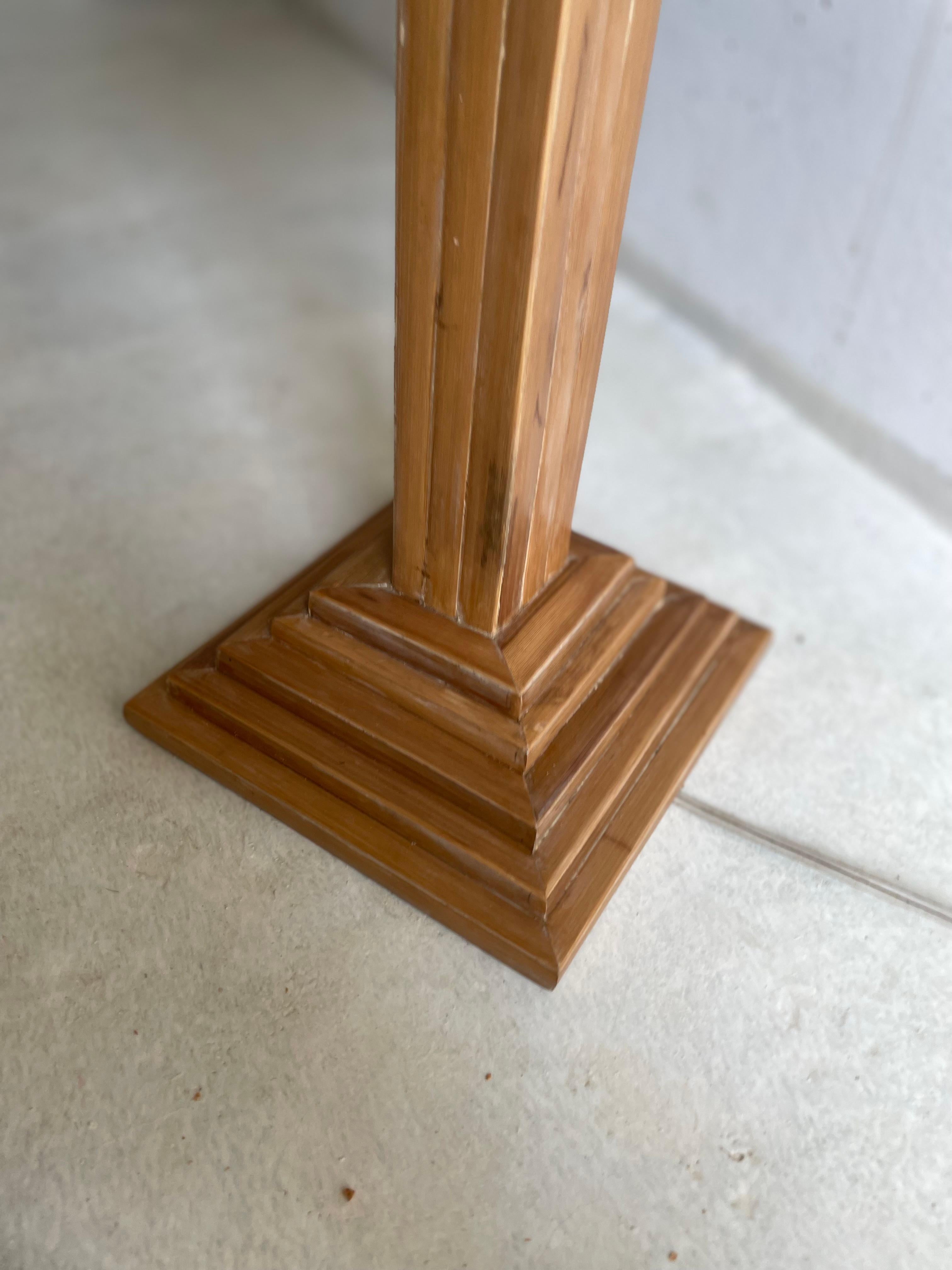 Français Lampe de table moderniste en bambou style Peter Blake en vente