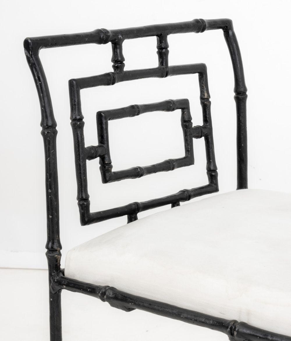 Bamboo Motif Cast Iron Window Seat For Sale 1