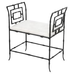 Bamboo Motif Cast Iron Window Seat