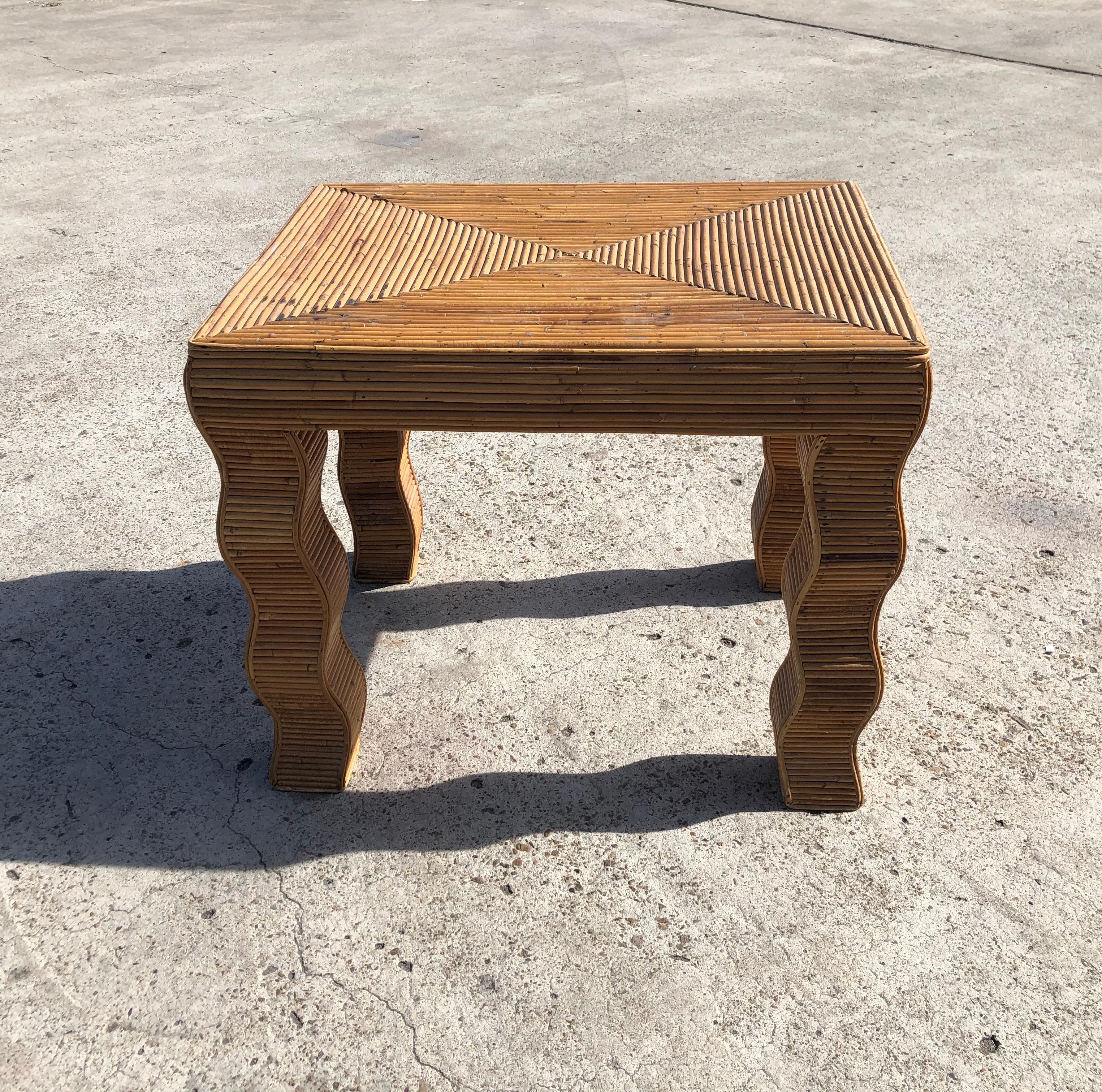 Hollywood Regency Bamboo Occasional Table by Vivai Del Sud Italy