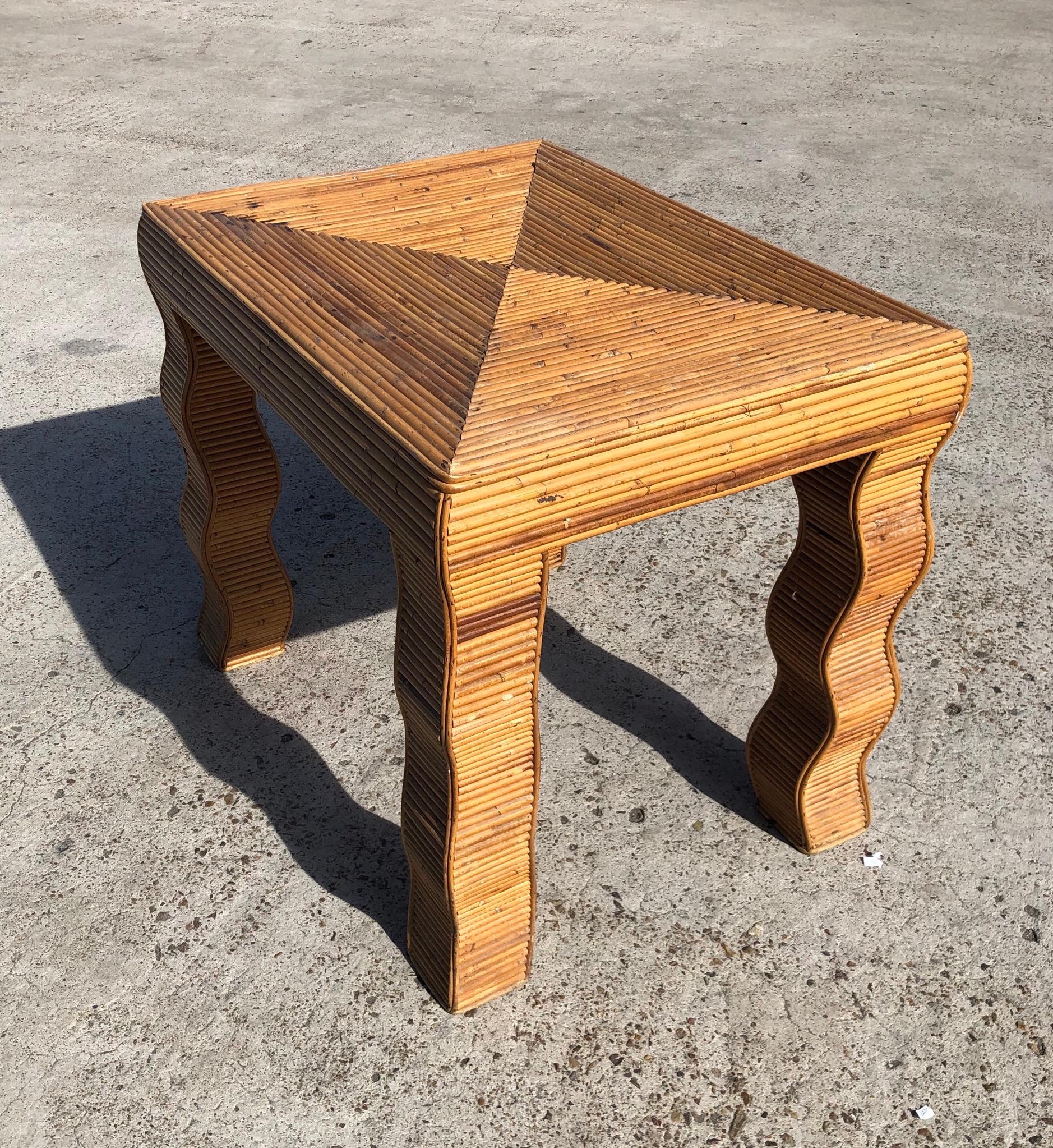 Italian Bamboo Occasional Table by Vivai Del Sud Italy