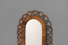 Bamboo Oval Mirror