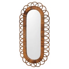 Bamboo Oval Mirror