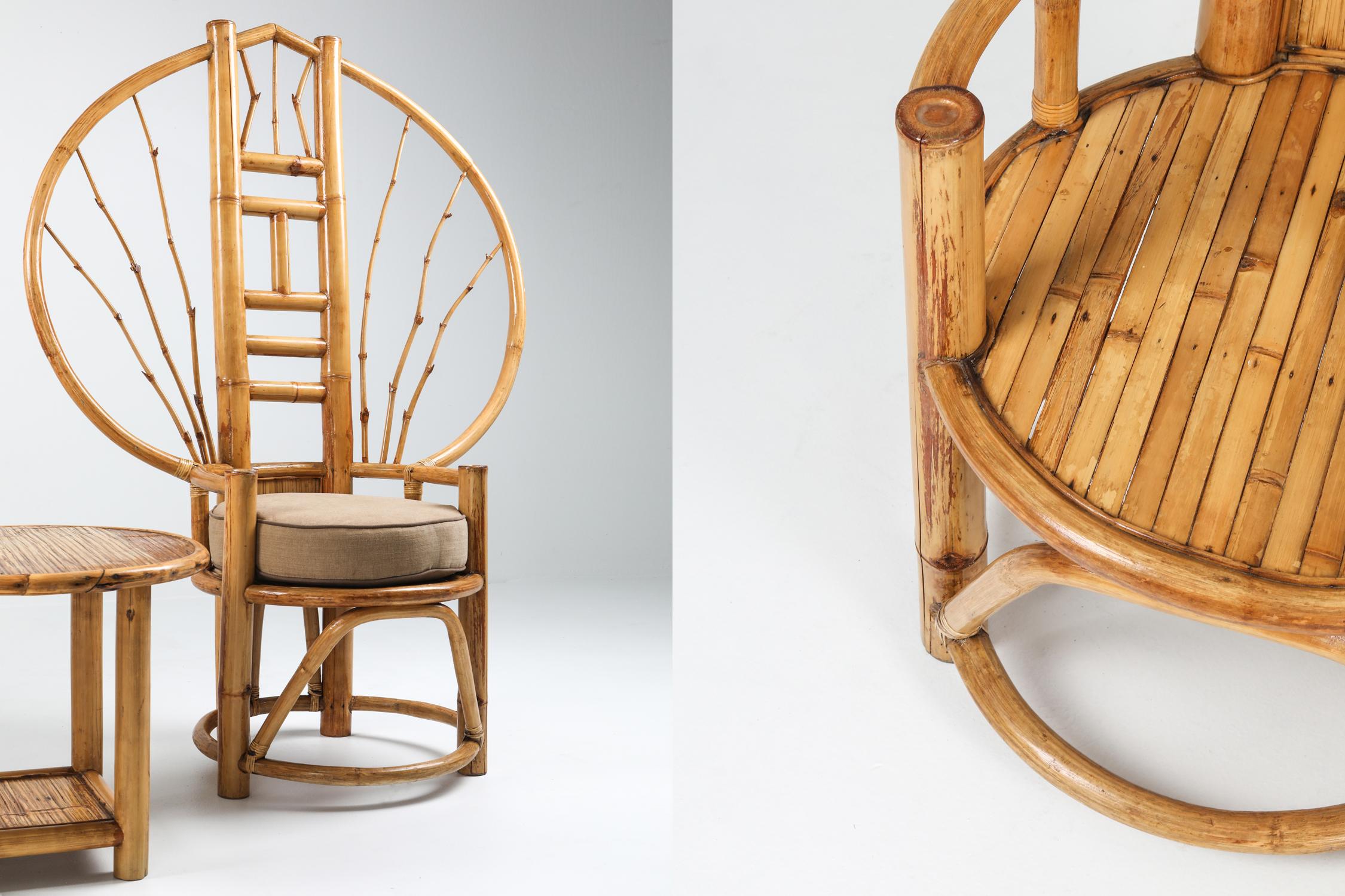 Bamboo Peacock Chairs in the Style of Albini 5