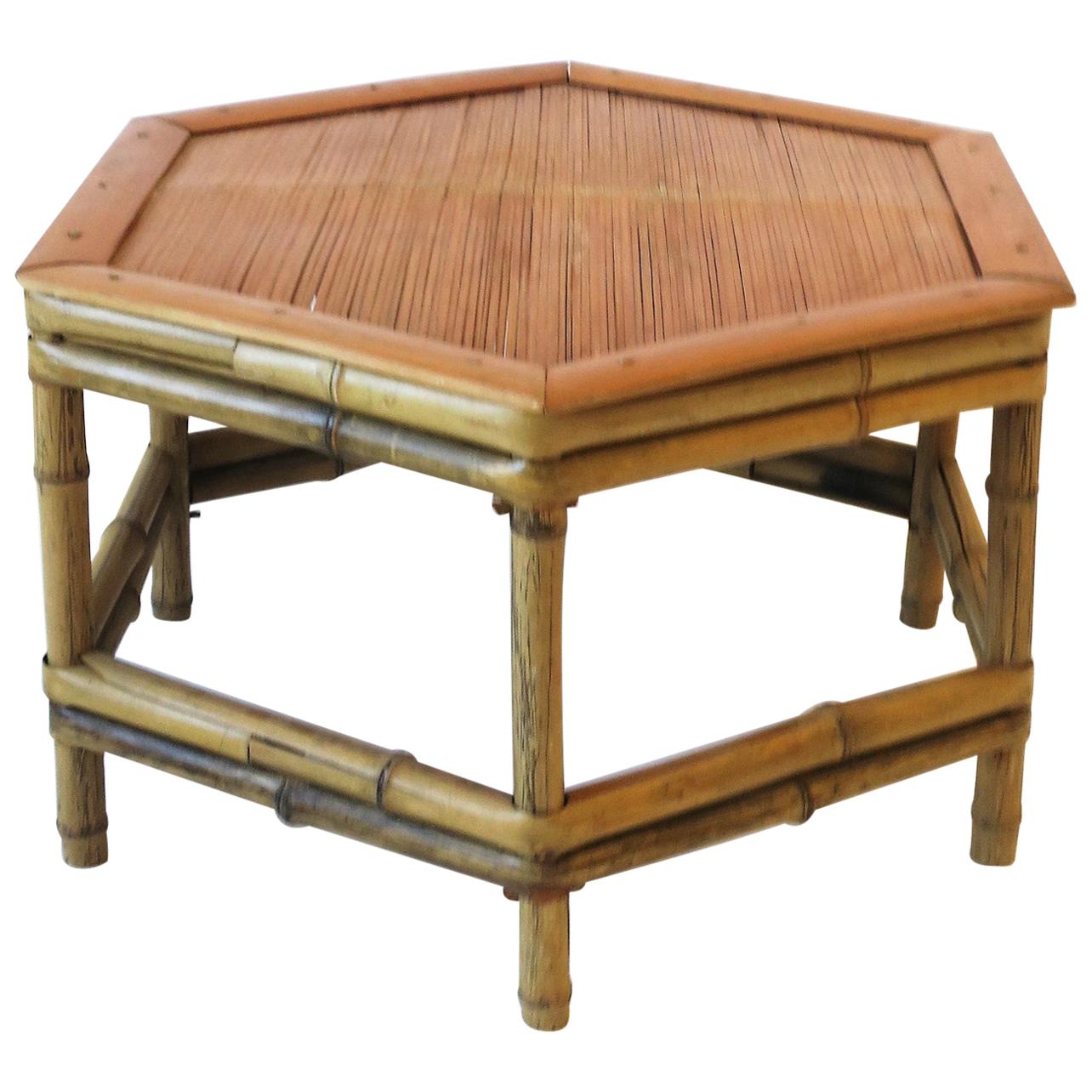 Bamboo Pedestal Side Table or Plant Stand, Low