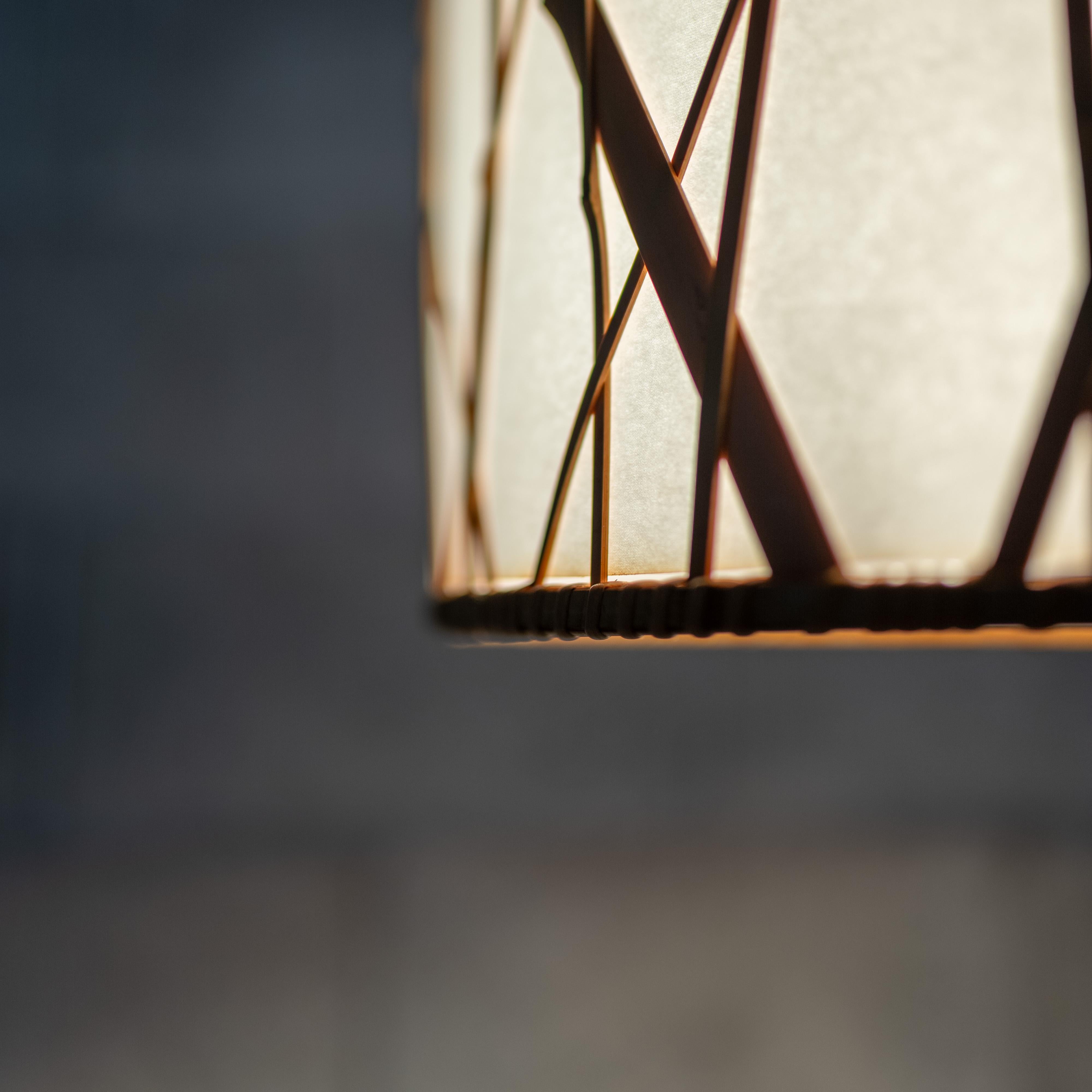 Lampe suspendue en bambou par Shosaku Kondo pour Yamagiwa, Japon en vente 4