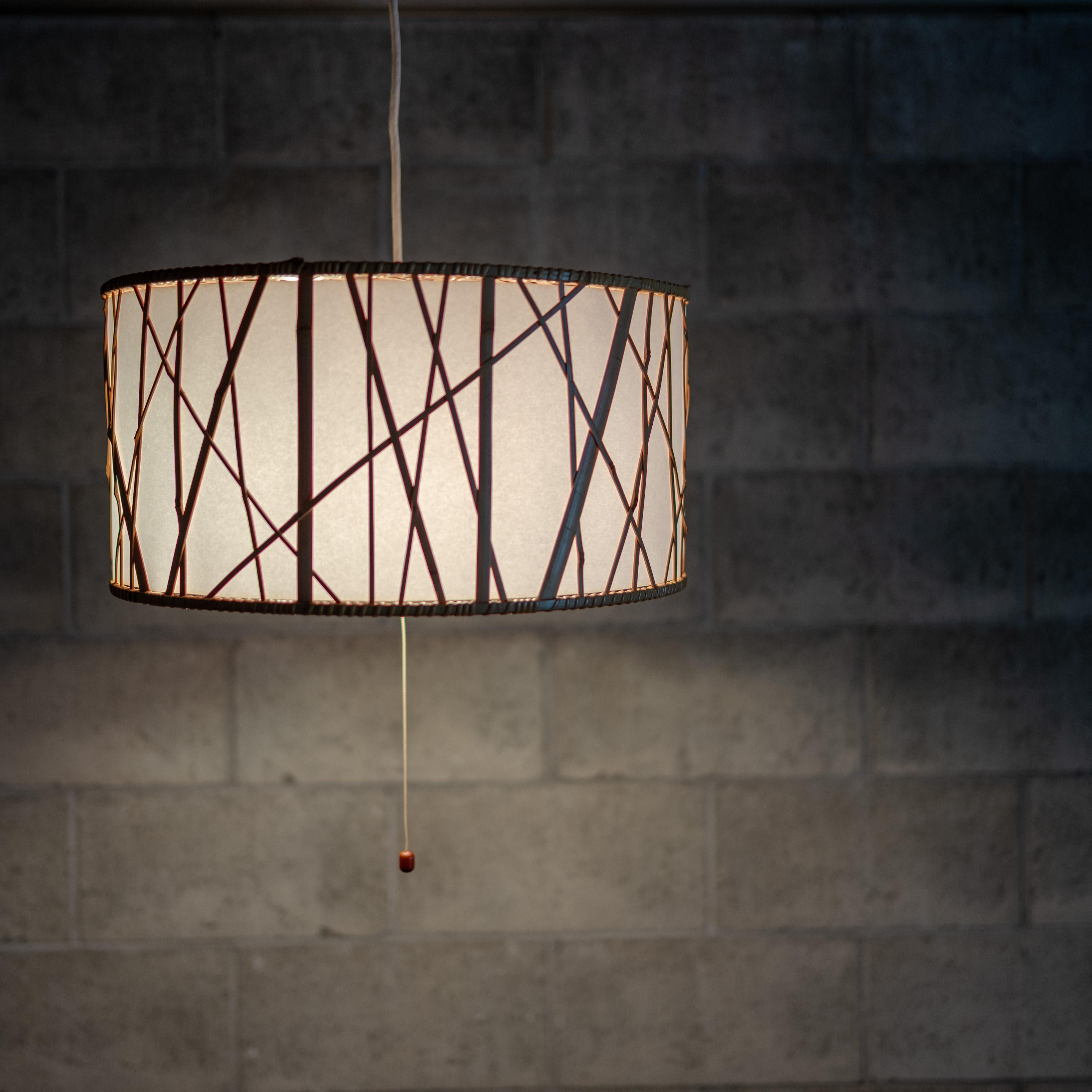 Lampe suspendue en bambou par Shosaku Kondo pour Yamagiwa, Japon en vente 5