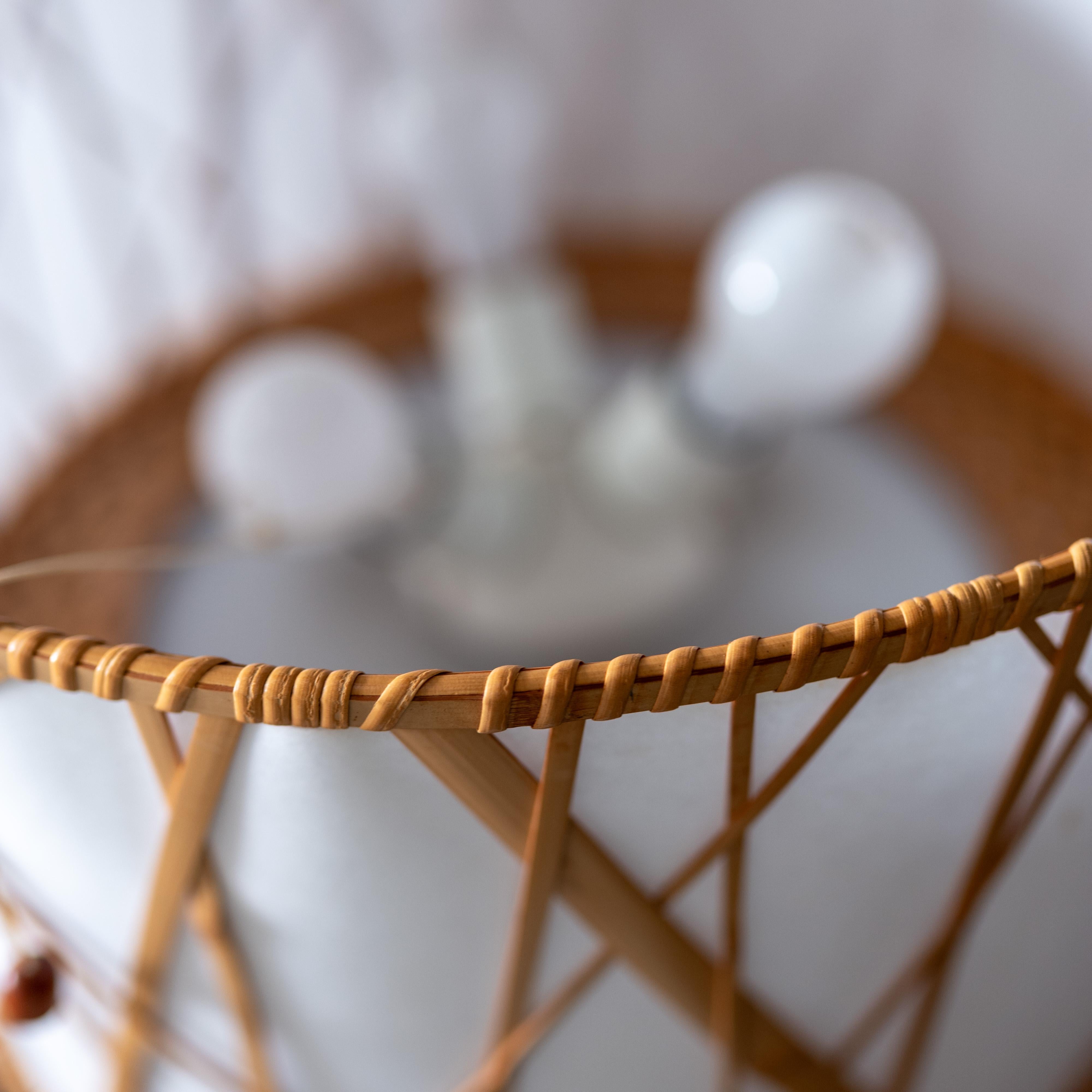Lampe suspendue en bambou par Shosaku Kondo pour Yamagiwa, Japon en vente 9