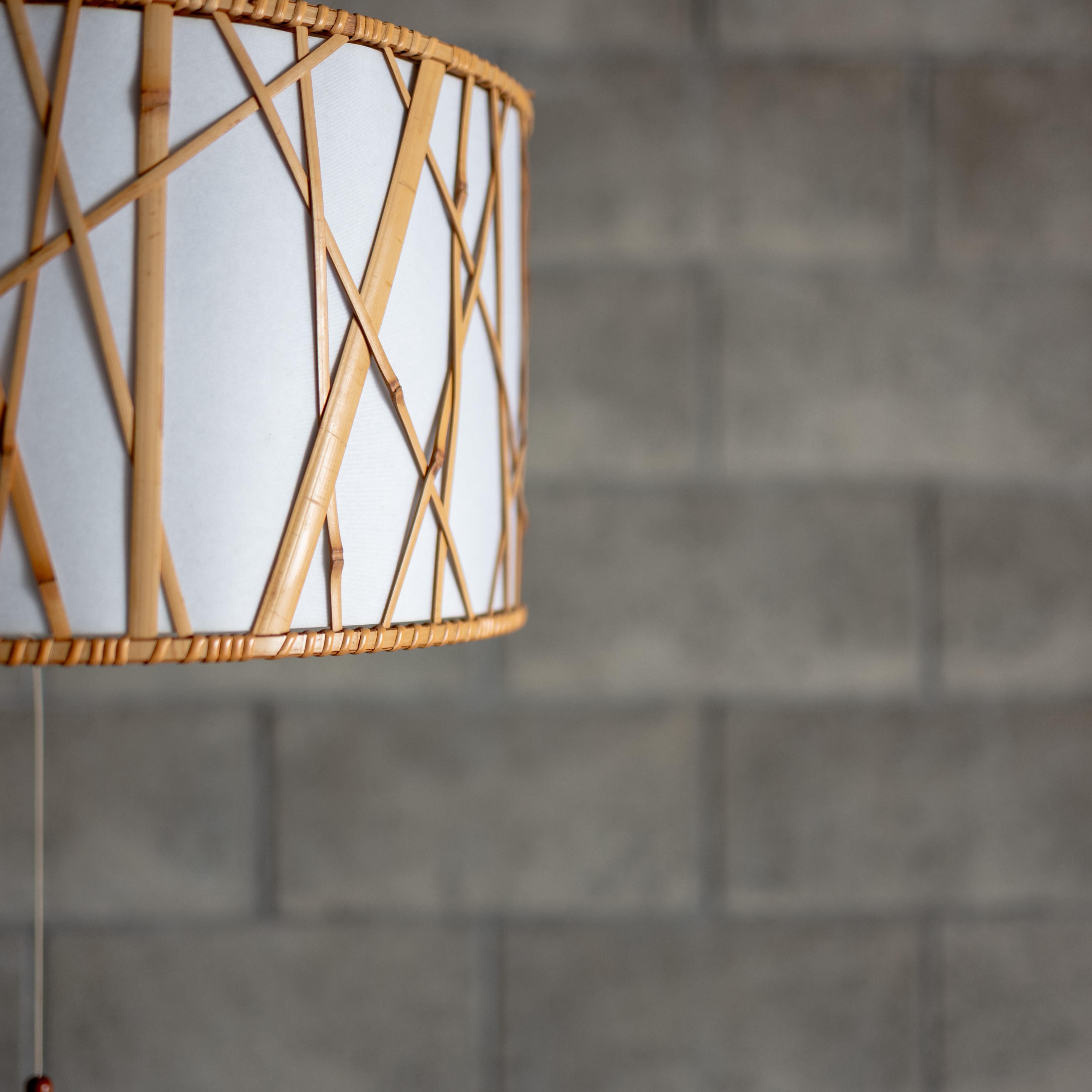 Bambou Lampe suspendue en bambou par Shosaku Kondo pour Yamagiwa, Japon en vente