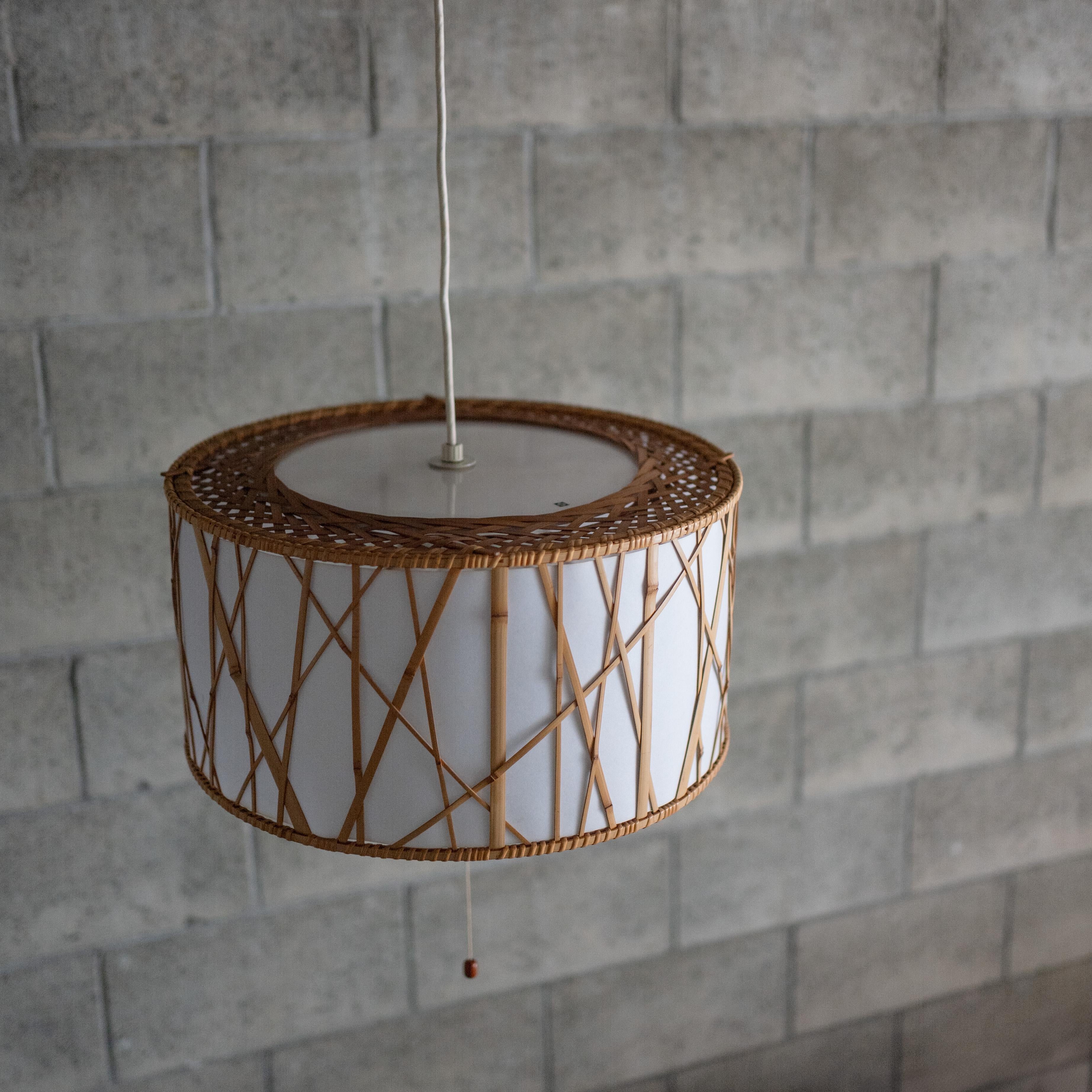 Lampe suspendue en bambou par Shosaku Kondo pour Yamagiwa, Japon en vente 1