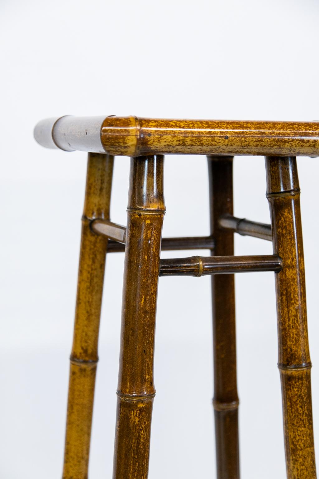 antique bamboo plant stand