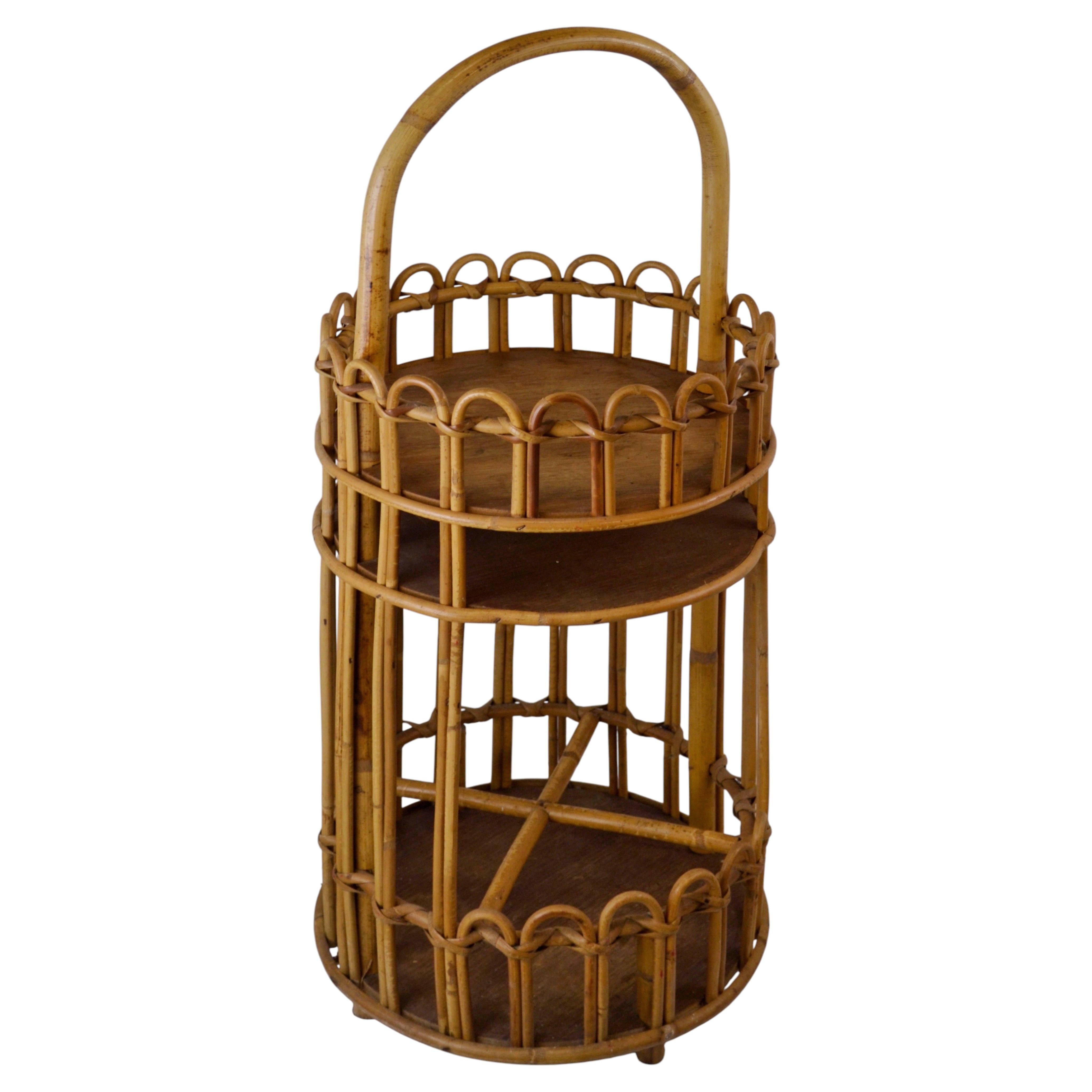 Bamboo Portable Bar, France, 1960s For Sale