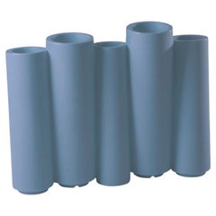 Cachepot en bambou bleu poudré par Tous les Trois