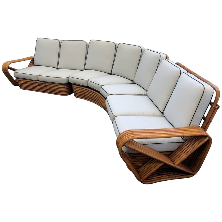 Bamboo Pretzel Sectional Sofa by Paul Frankl at 1stDibs