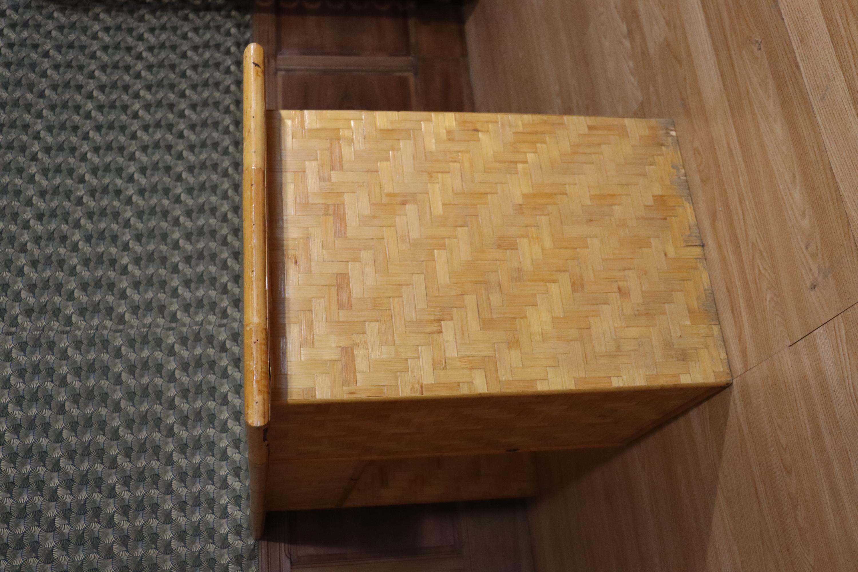 Scrivania in bambù, rattan e ottone di Dal Vera, Italia, anni '60 in vendita 1