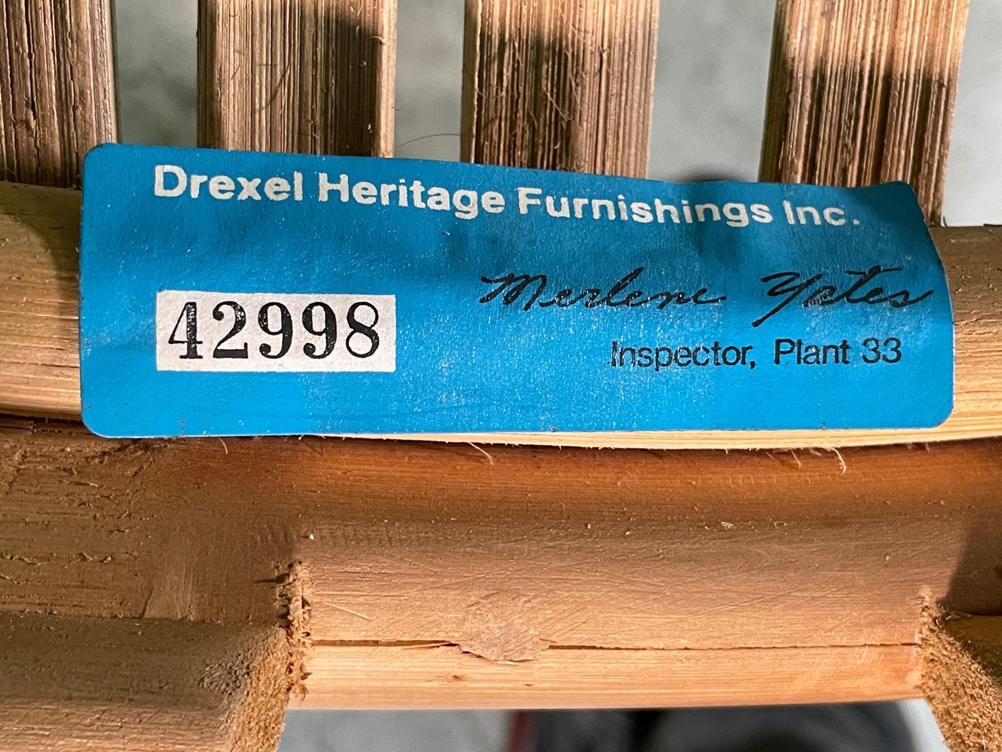 Bamboo Rattan and Cane Dining Chairs by Drexel Heritage For Sale 7