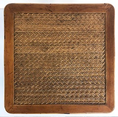 Bamboo, Rattan and Reeded Side Table, Maitland Smith attributed