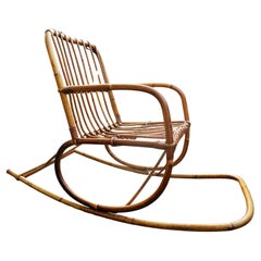 Bamboo rattan baby rocking chair