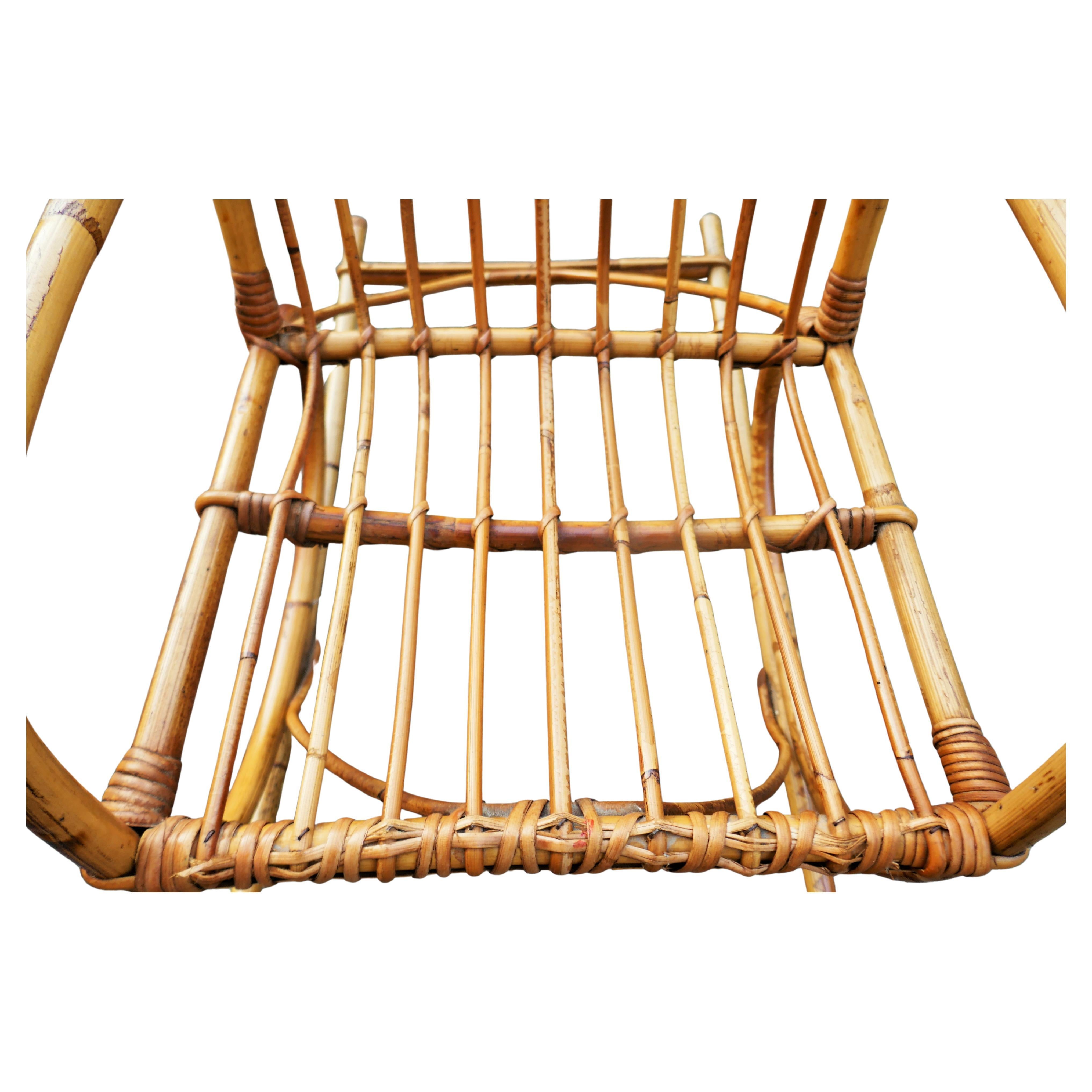 Fatto a mano Bamboo rattan baby rocking chair in vendita