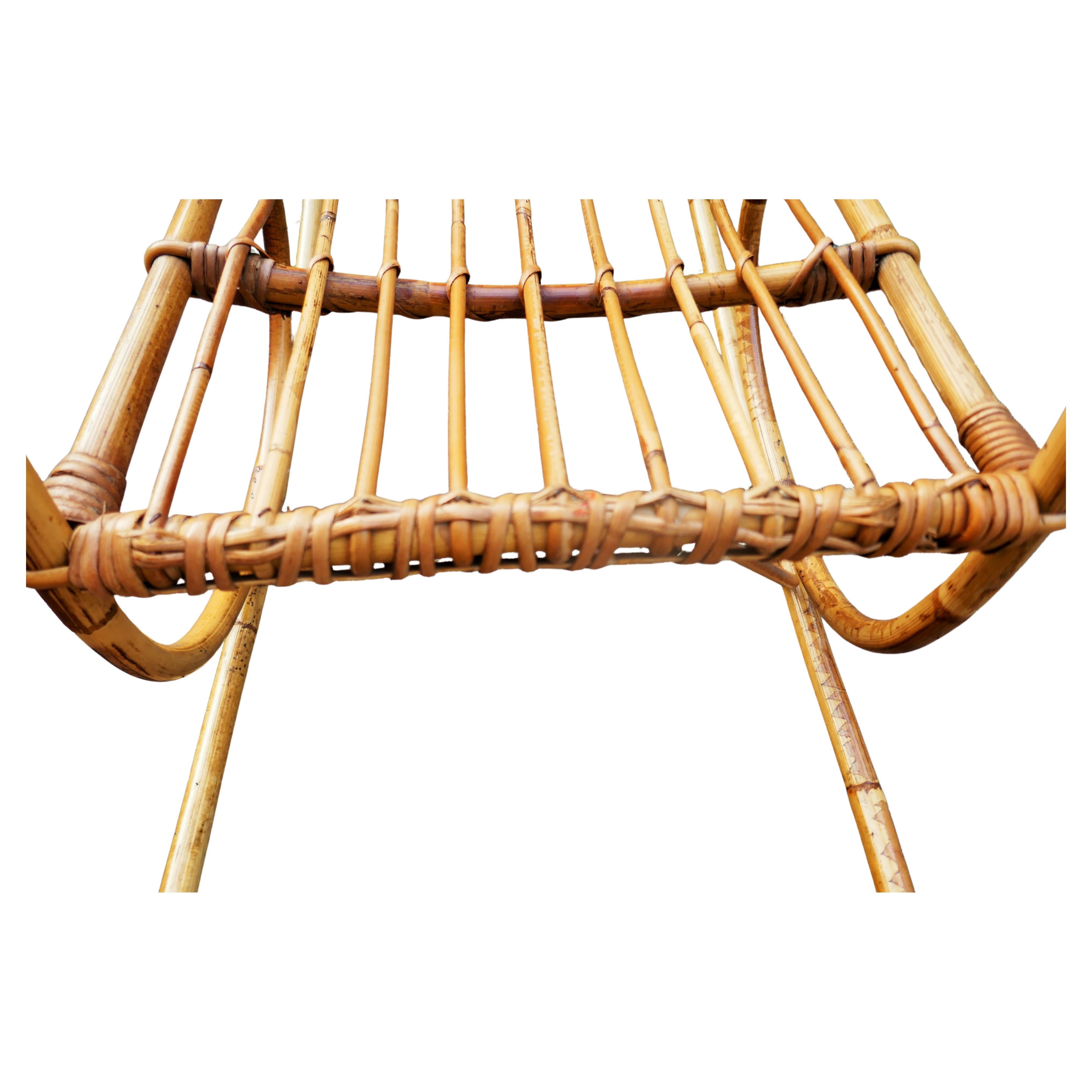 Bamboo rattan baby rocking chair In condizioni buone in vendita a Lugo, IT