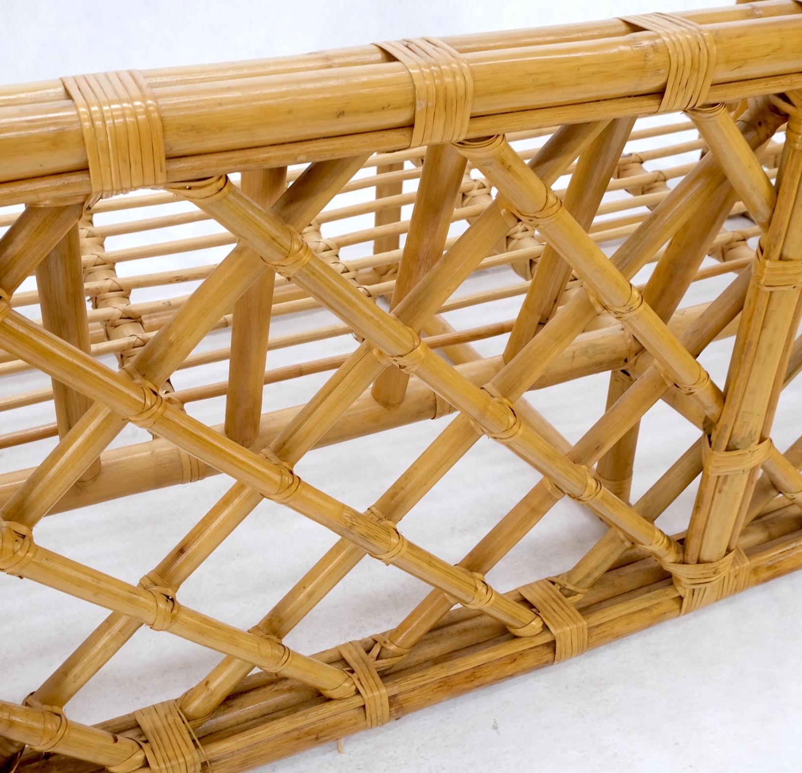 Bamboo Rattan Box Shape Frame Mid-Century Modern Sofa 7