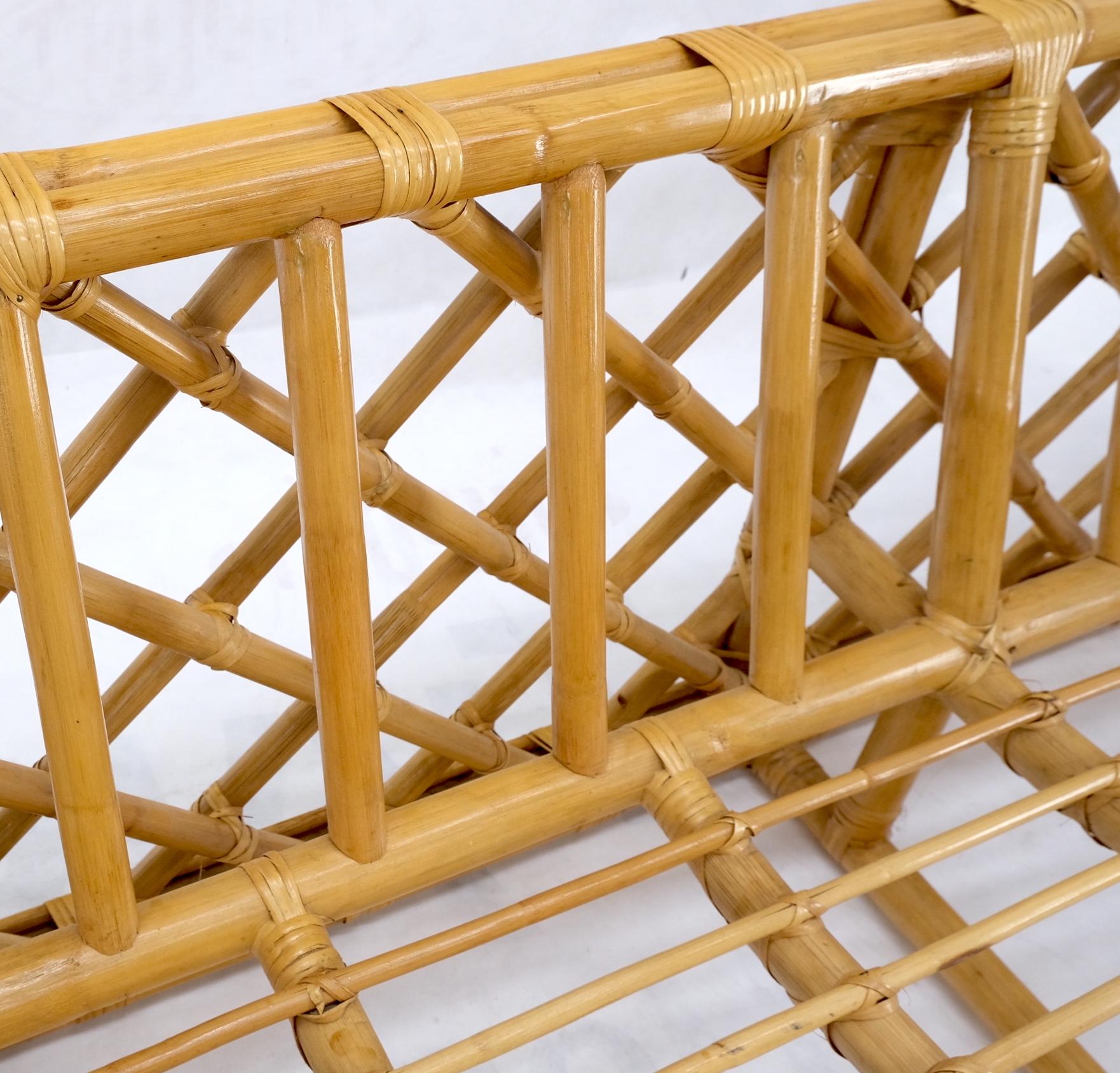 Bamboo Rattan Box Shape Frame Mid-Century Modern Sofa 2