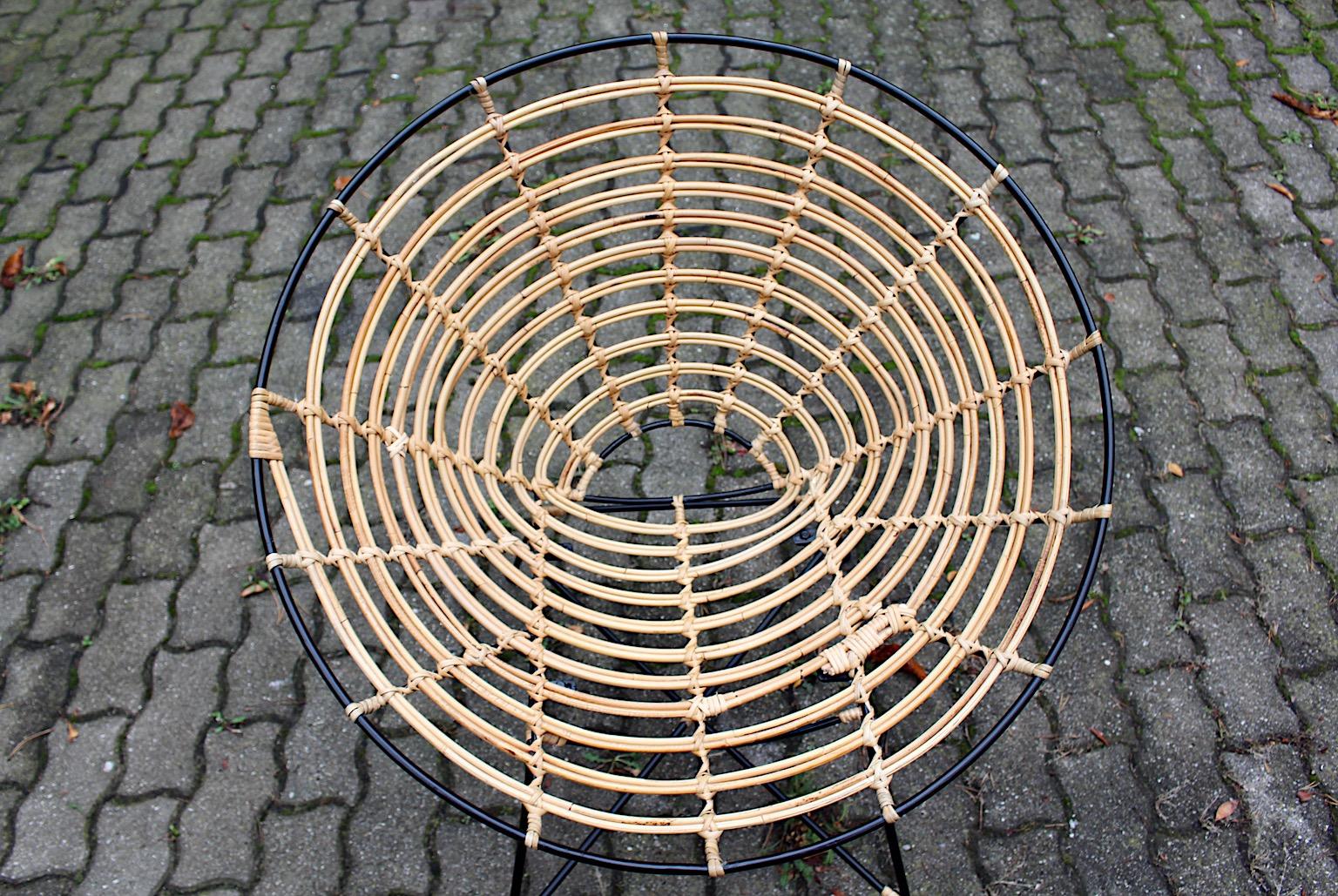 Bambus-Rattan-Loungesessel in Braun, Mid-Century Modern, Italien, 1960er Jahre im Angebot 7