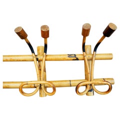 Bamboo Rattan Coat Hanger