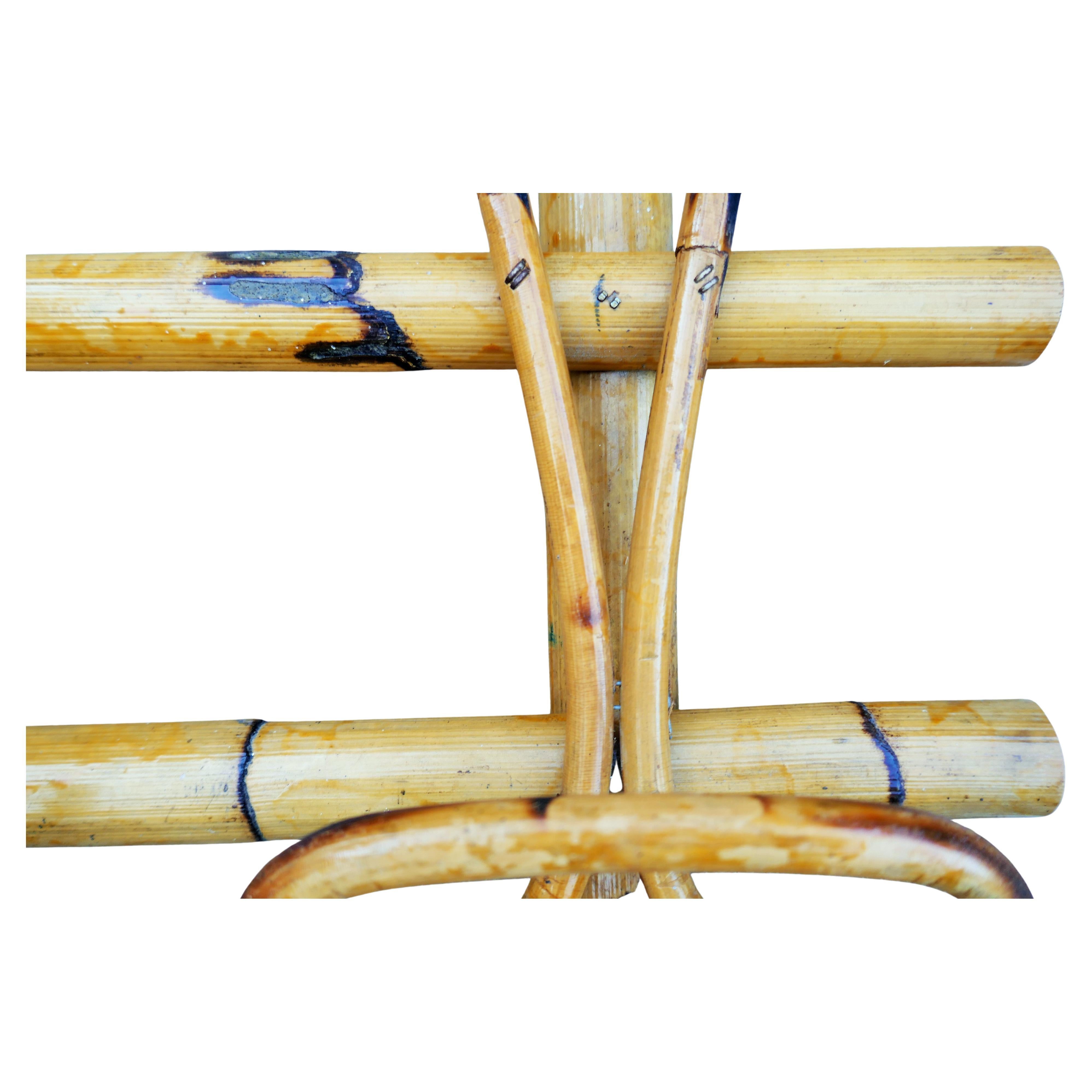 Bamboo Rattan Coat Hanger For Sale 2
