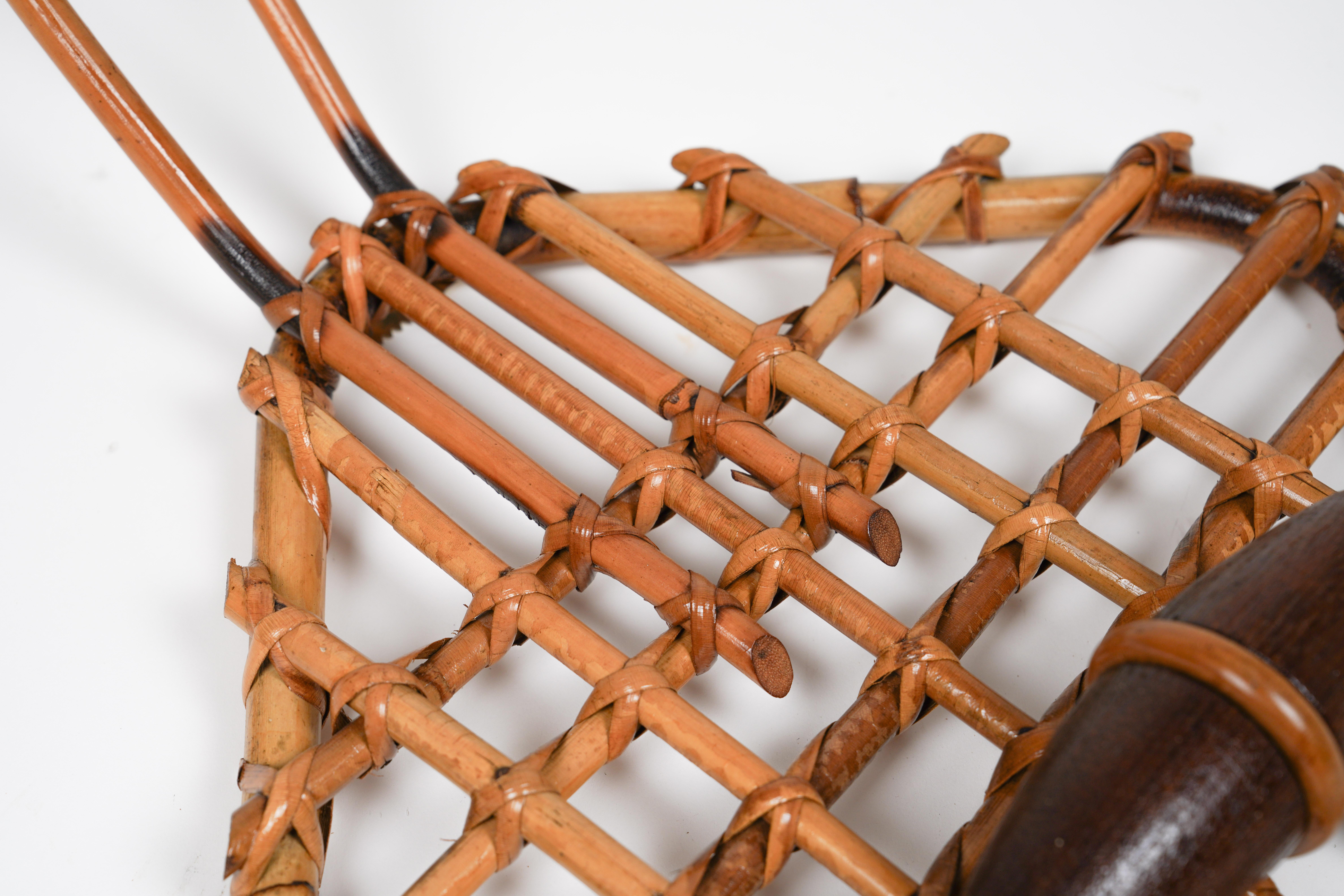 Bamboo & Rattan Coat Rack Stand by Olaf von Bohr, Italy 1960s For Sale 3