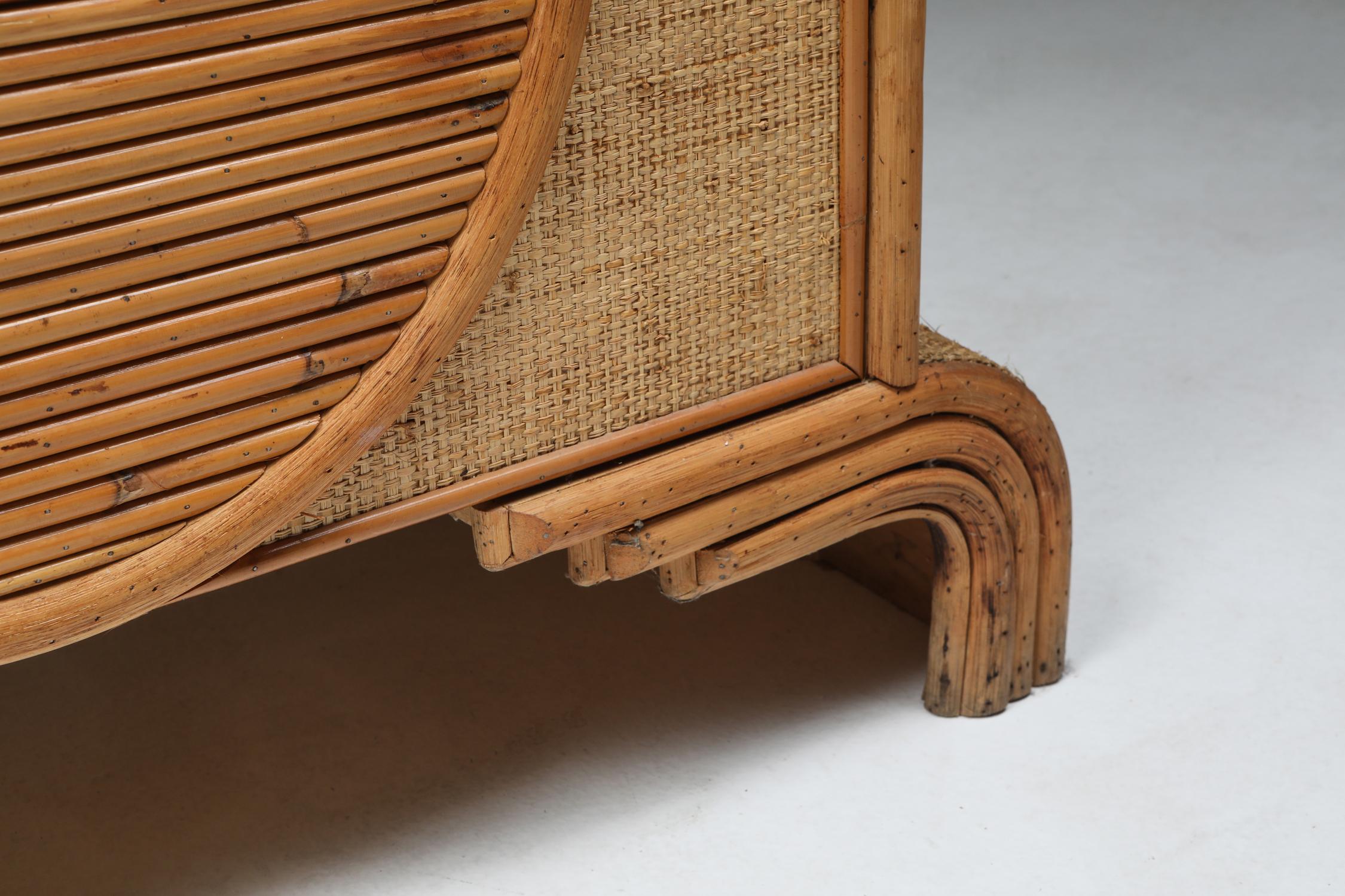Bamboo and Rattan Commode by Vivai del Sud 1