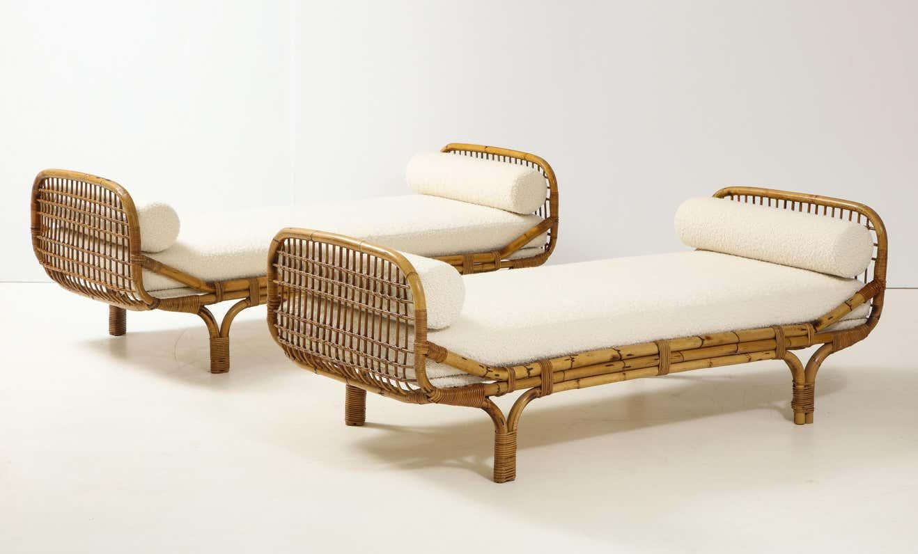 Bamboo Rattan Daybed Style of Franco Albini and Franca Helg, Italy, 1950s 5