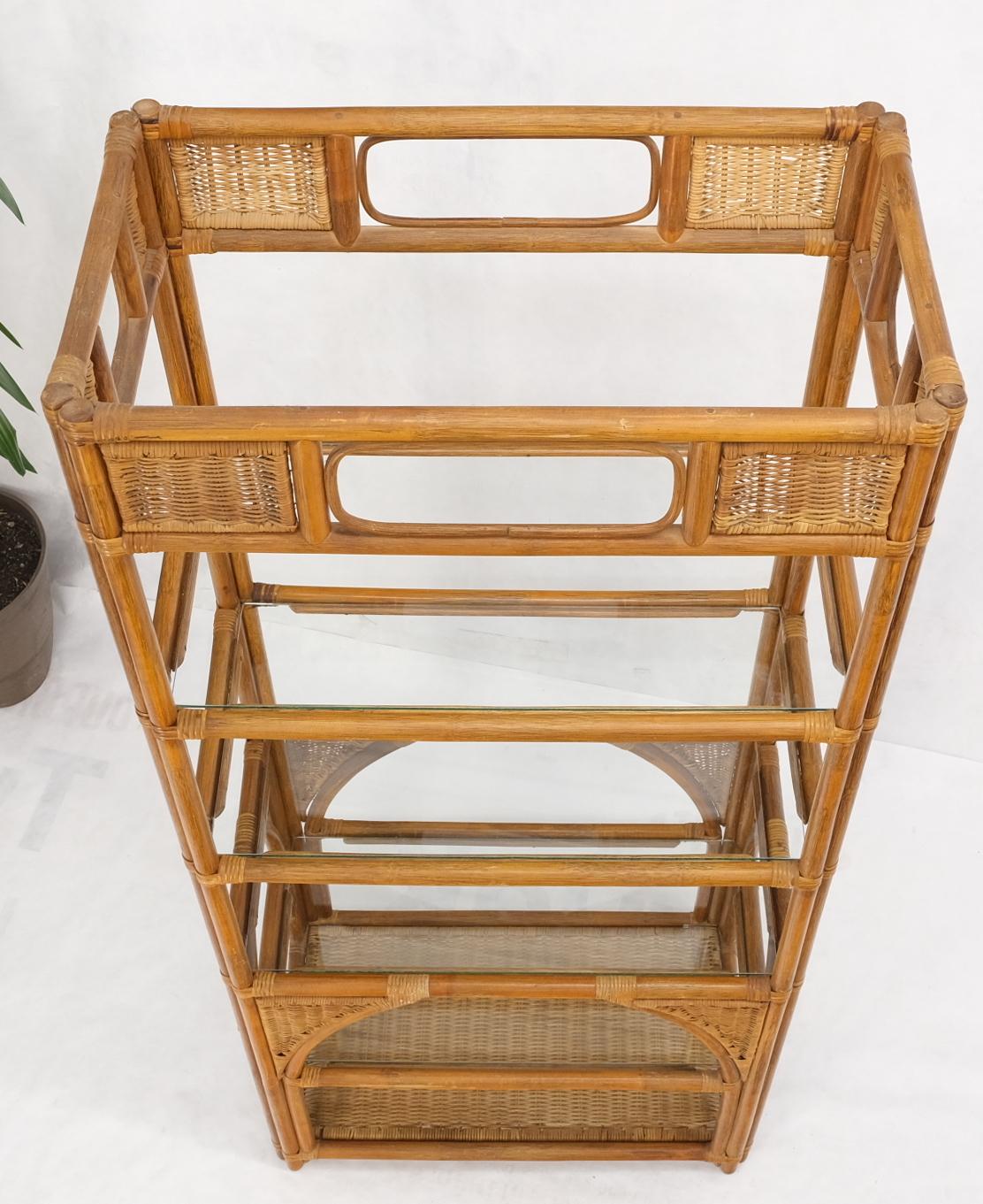 Bamboo Rattan decorative shelf Etagere.