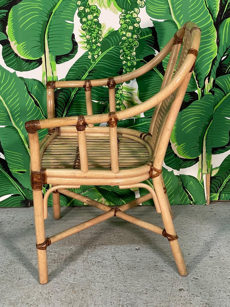 Bamboo Rattan Dining Chairs by Drexel Heritage, Set of 6 For Sale at