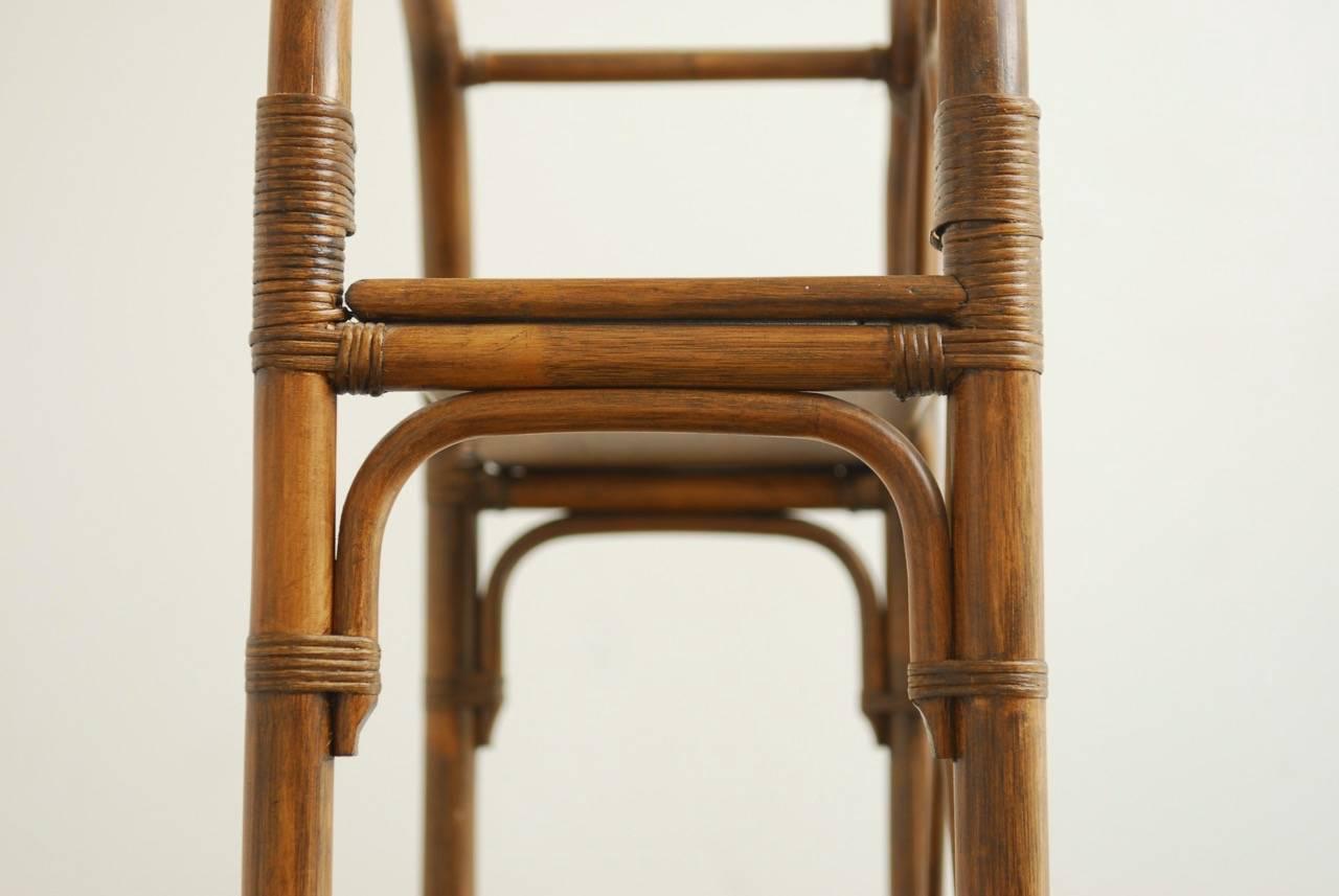 Bamboo Rattan Display Shelf Bookcase by Brown Jordan 1
