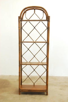 Bamboo Rattan Display Shelf Bookcase by Brown Jordan