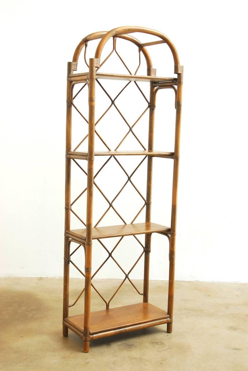 bamboo rattan bookcase