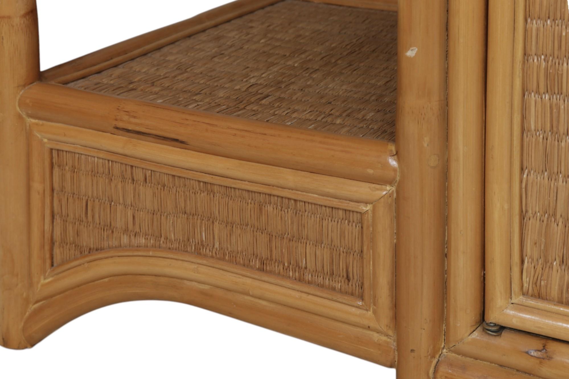 Bamboo & Rattan Etagere For Sale 6