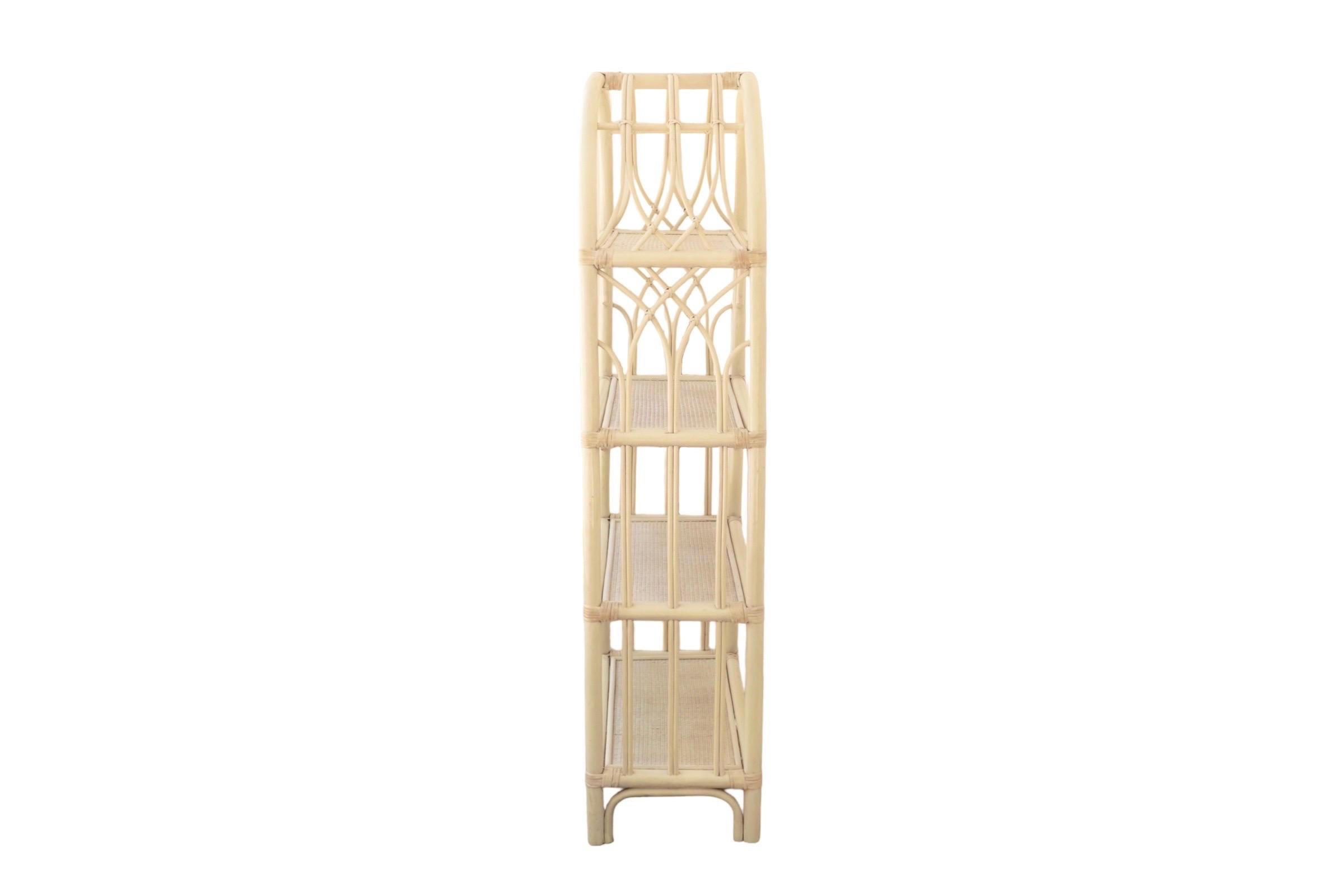 20th Century Bamboo & Rattan Etagere For Sale