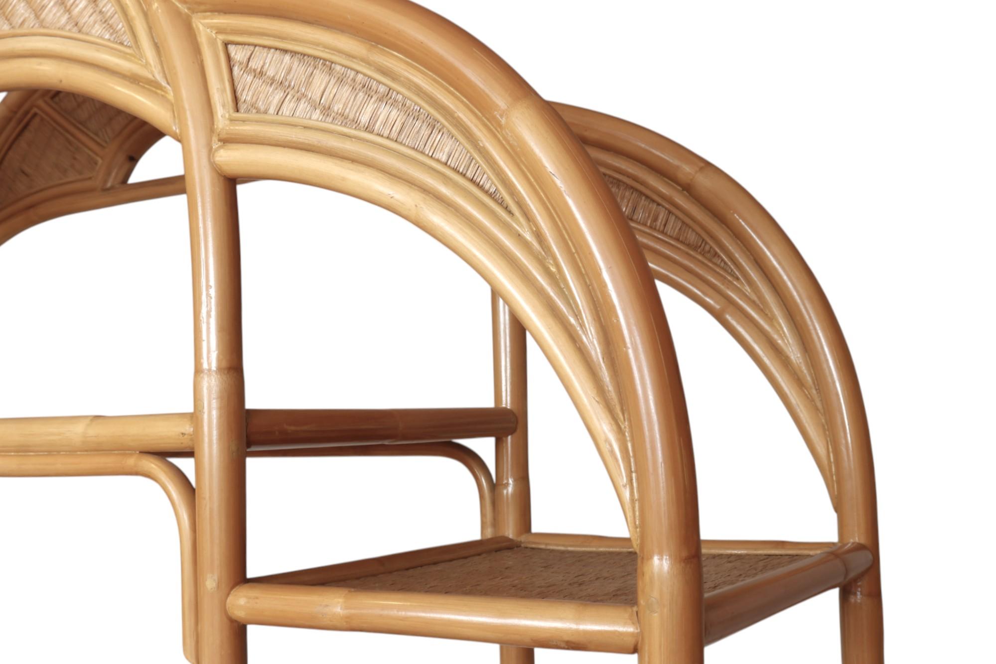 Bamboo & Rattan Etagere For Sale 2