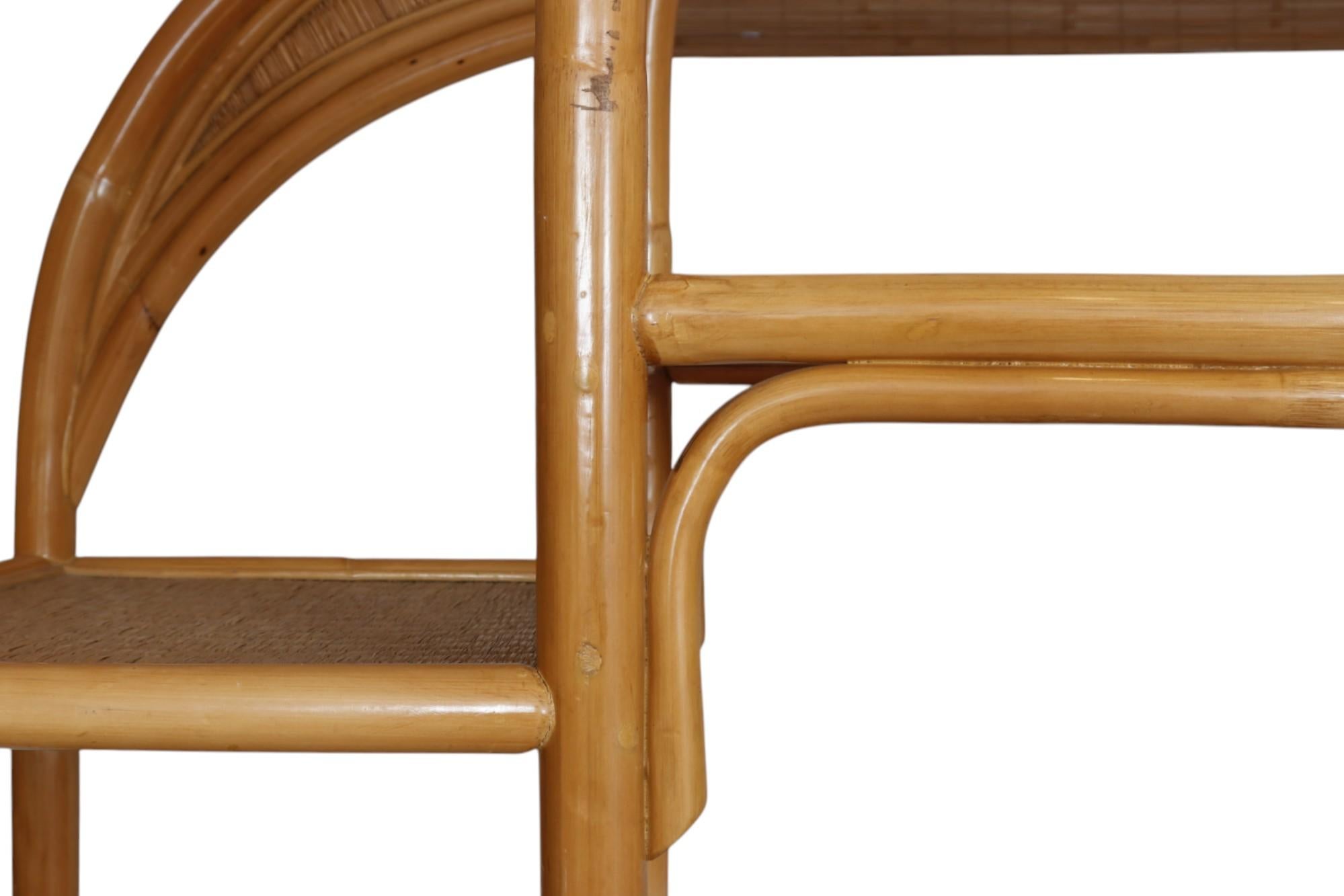 Bamboo & Rattan Etagere For Sale 4