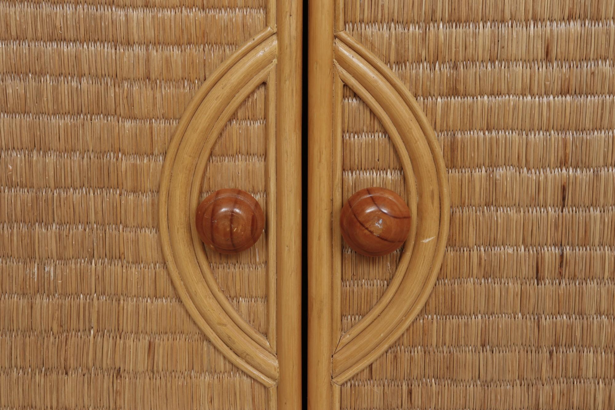 Bamboo & Rattan Etagere For Sale 5