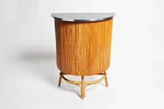 Bamboo Rattan "French Riviera" Petite Bar, circa 1960