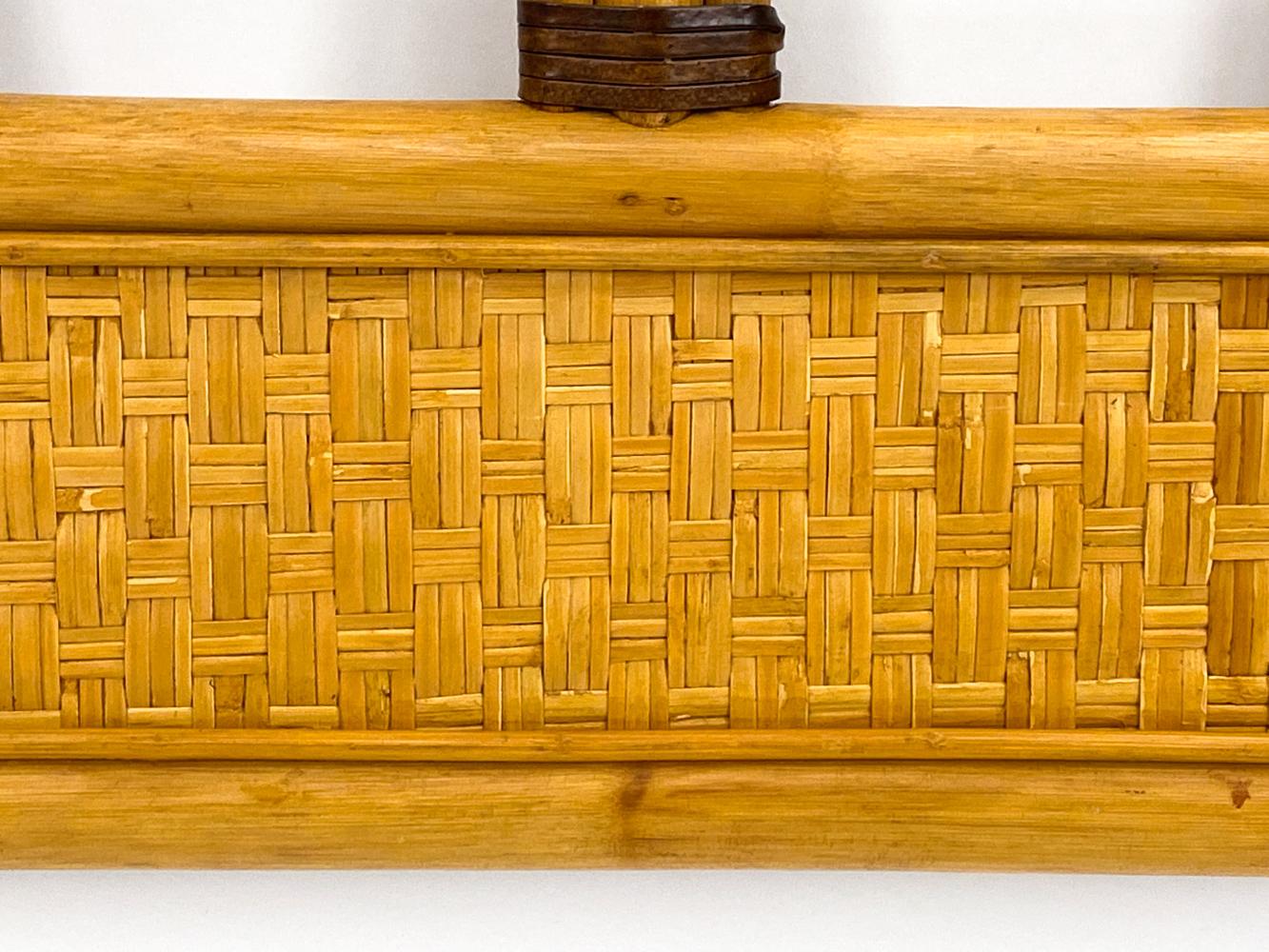 Bamboo Rattan Full Headboard & Footboard by Dux of Sweden For Sale 6