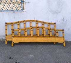 Bamboo Rattan Headboard & Footboard by Dux of Sweden, Mid-Century