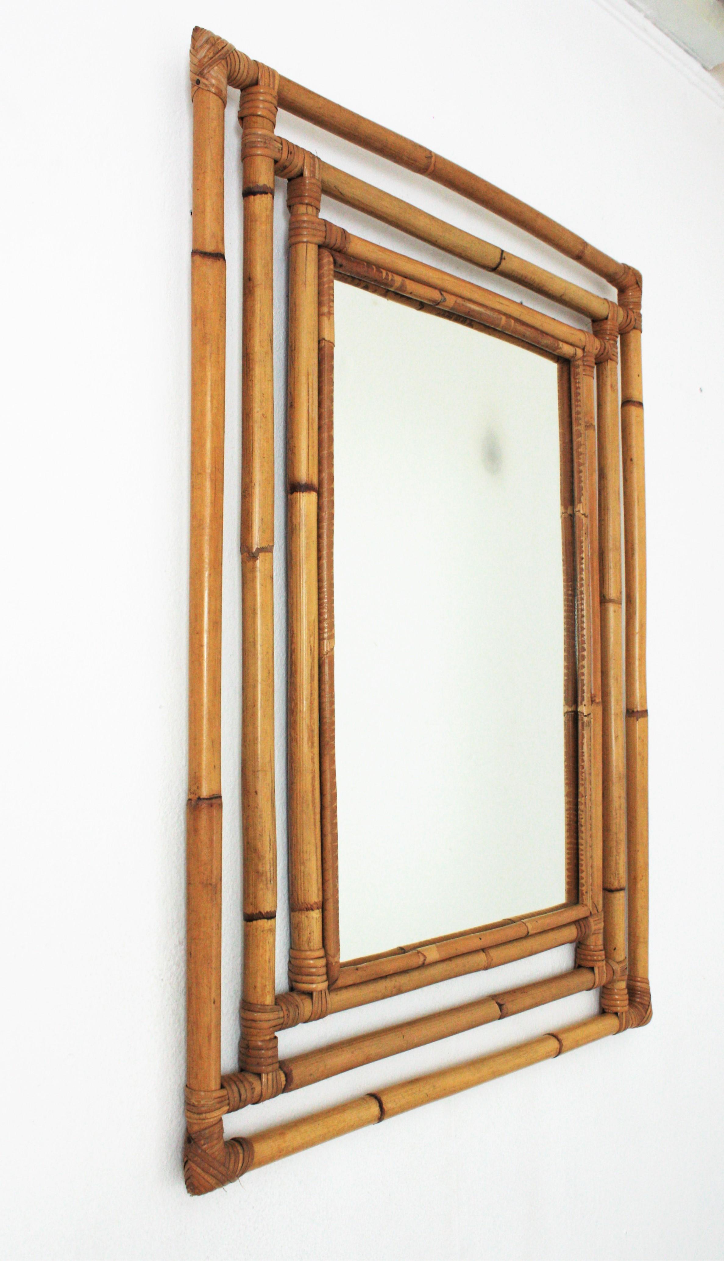 bamboo mirror frame