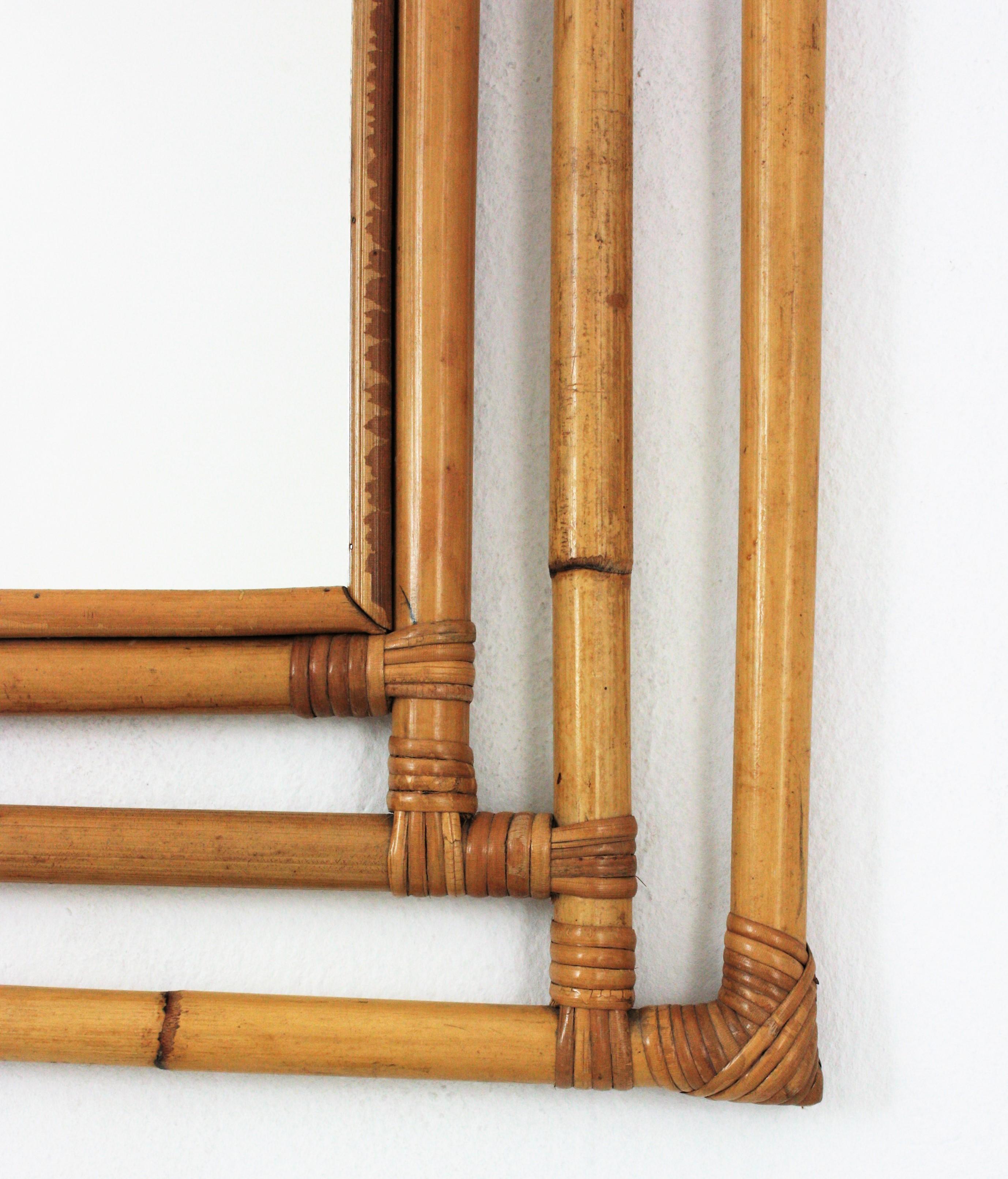 bamboo frame mirror