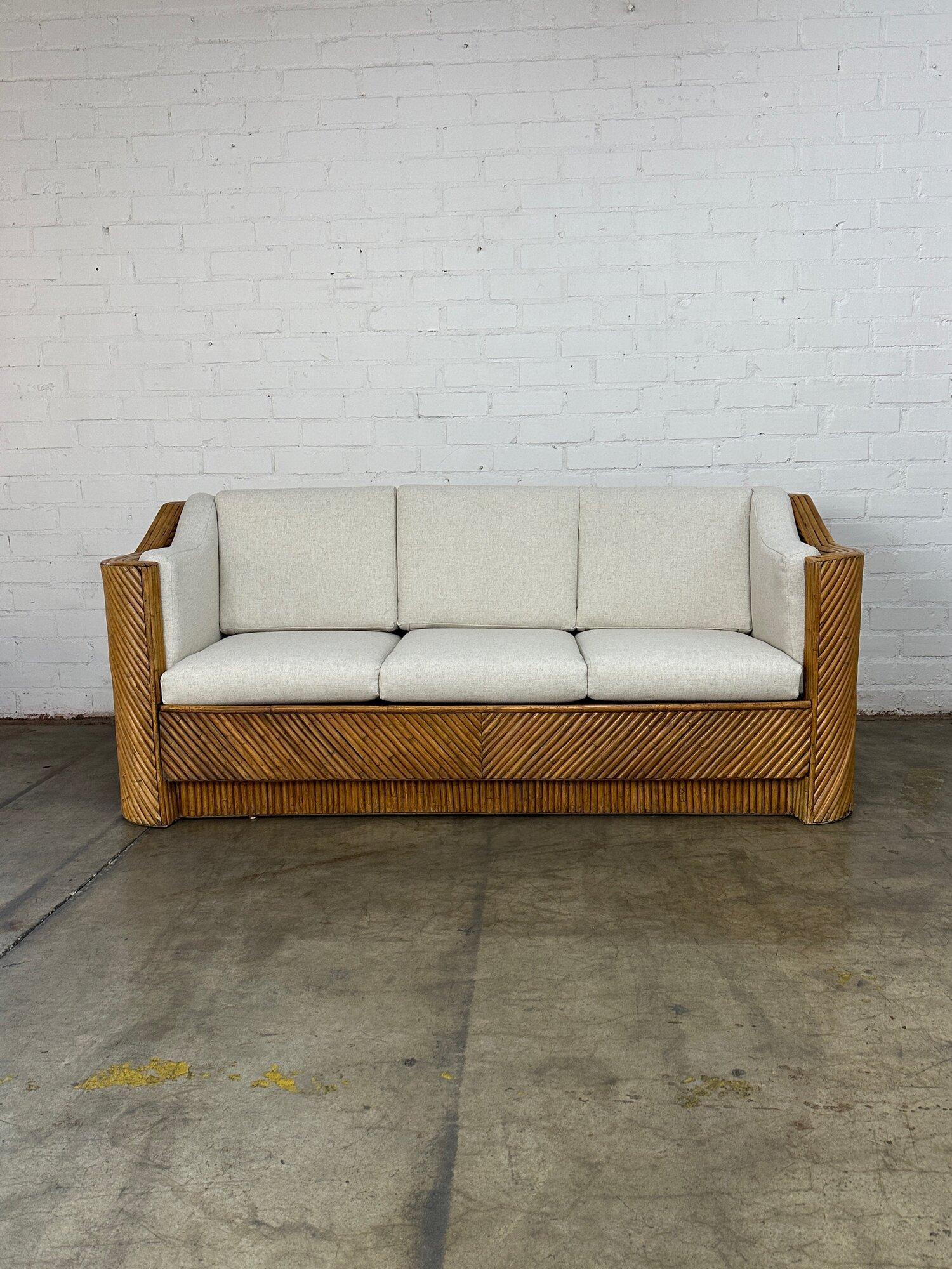 Bamboo Rattan Sofa For Sale at 1stDibs