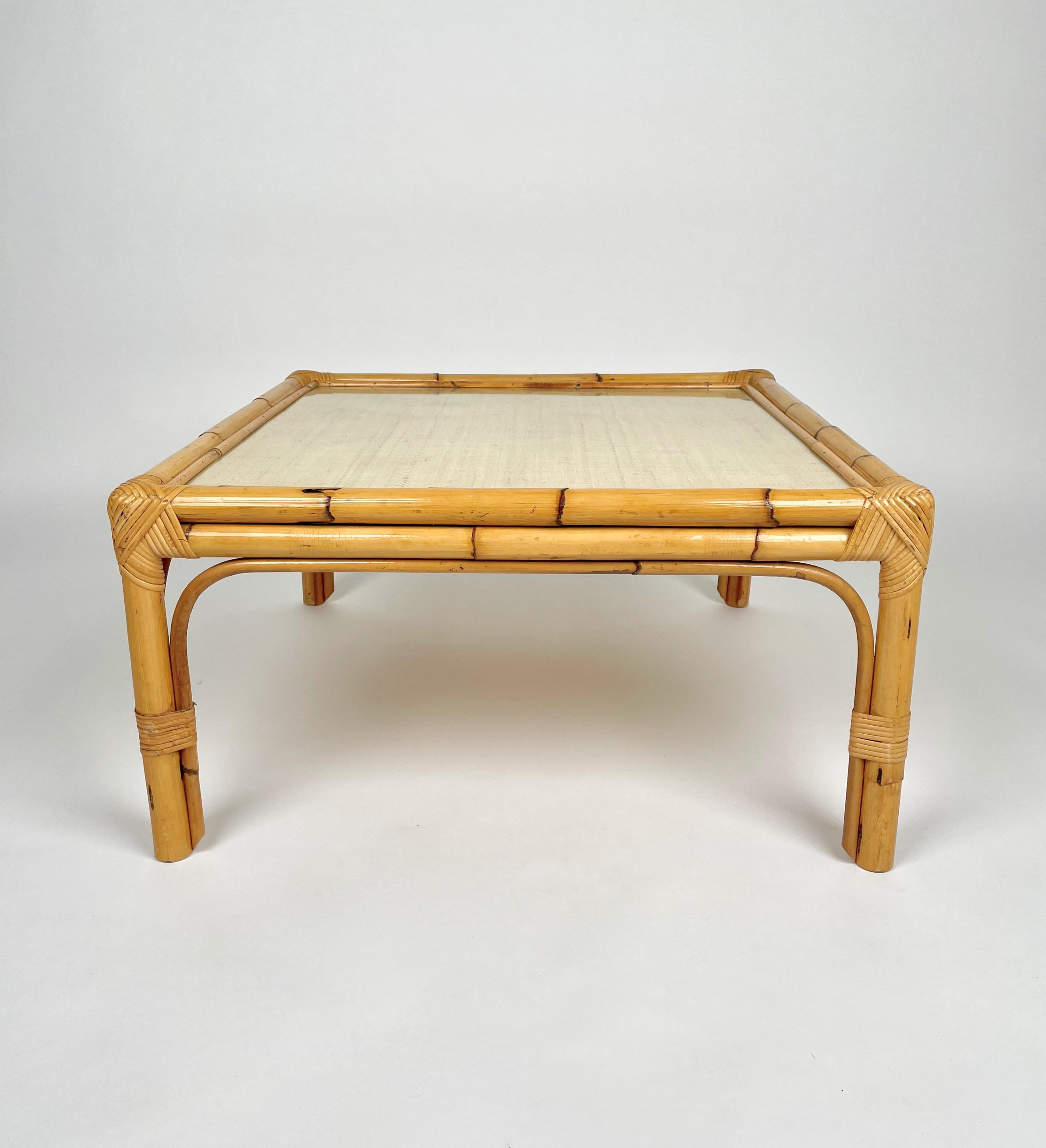 rattan bamboo coffee table