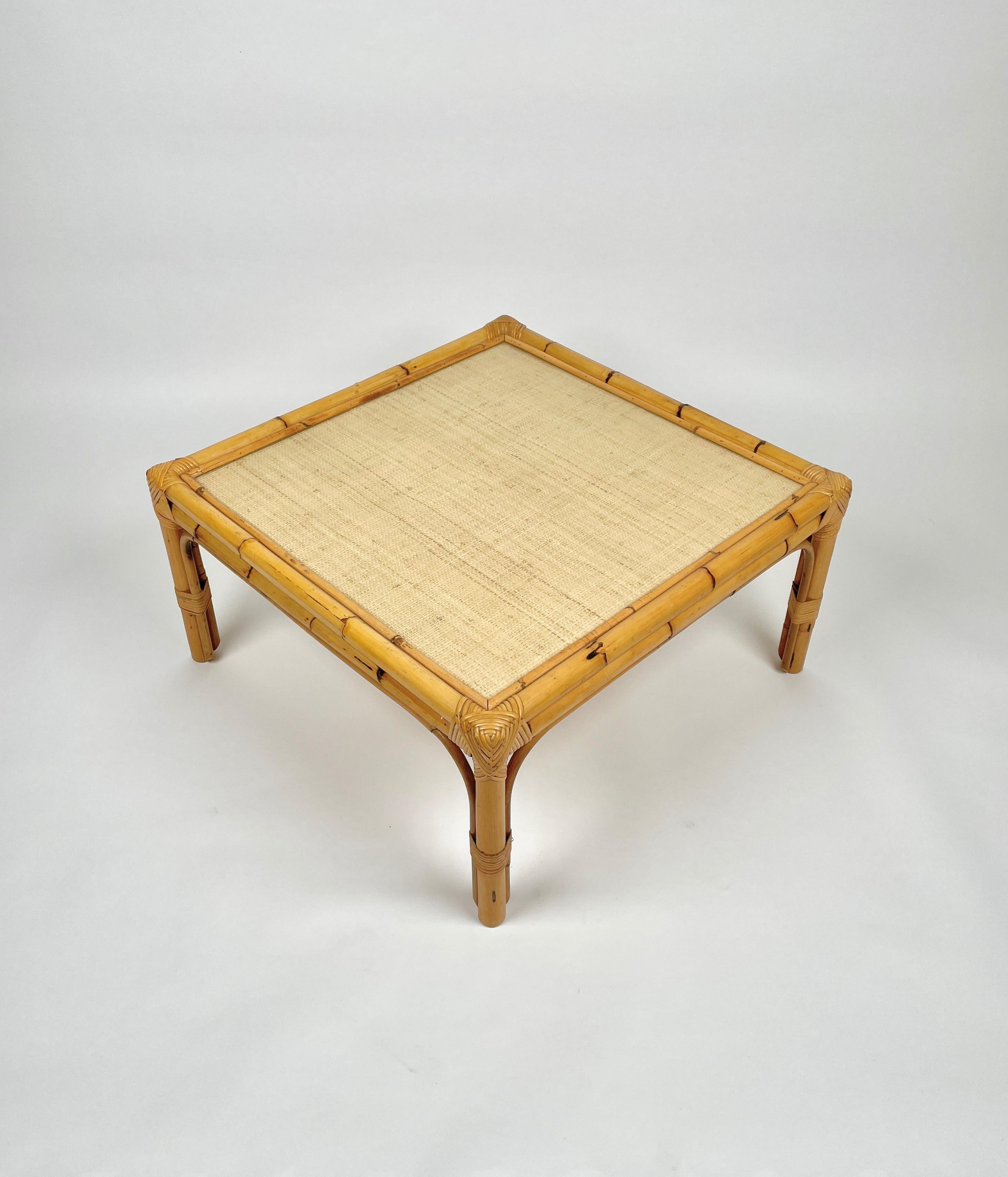 bamboo rattan coffee table